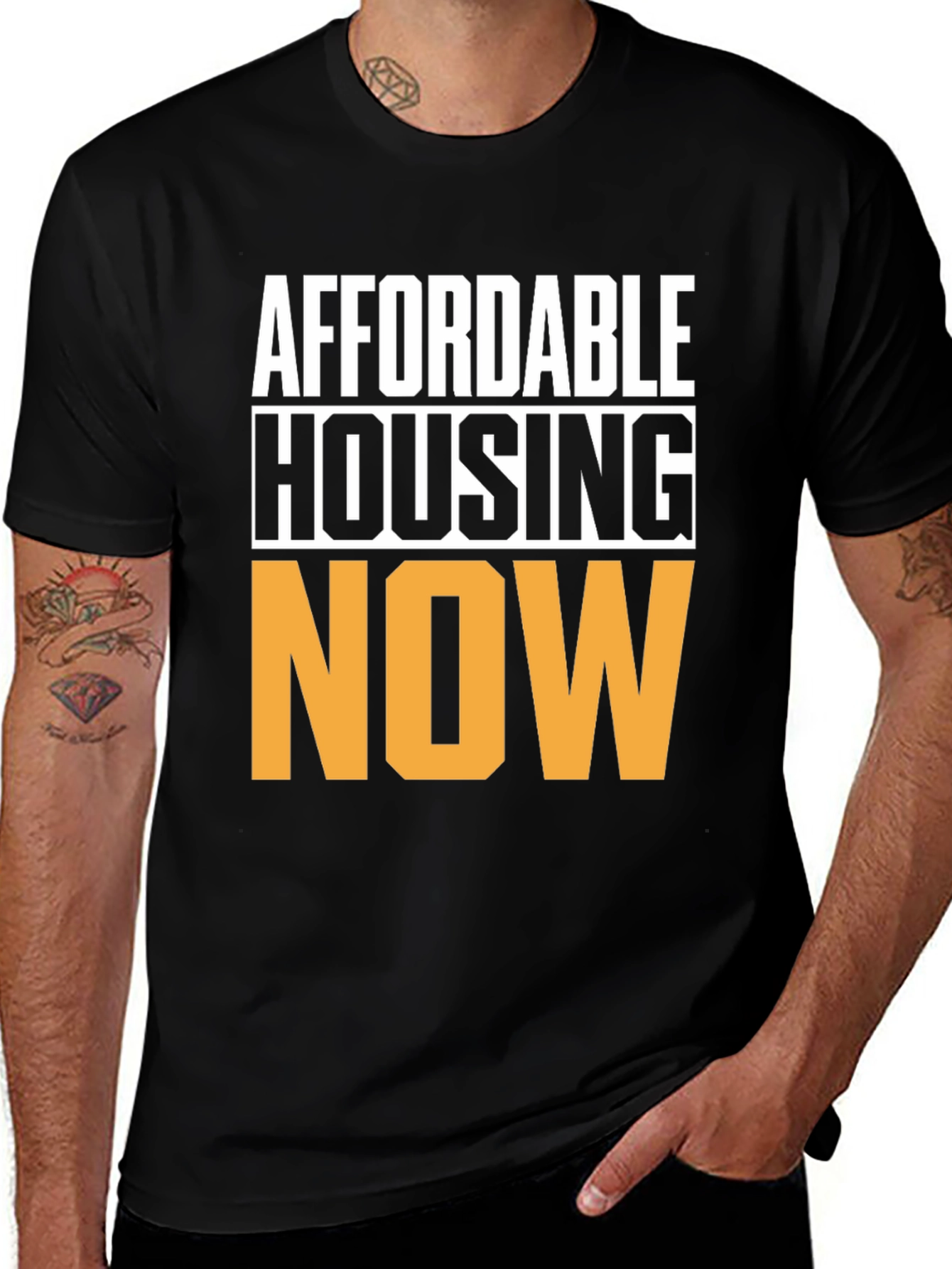 Affordable Housing Now Graphic Tee - Black