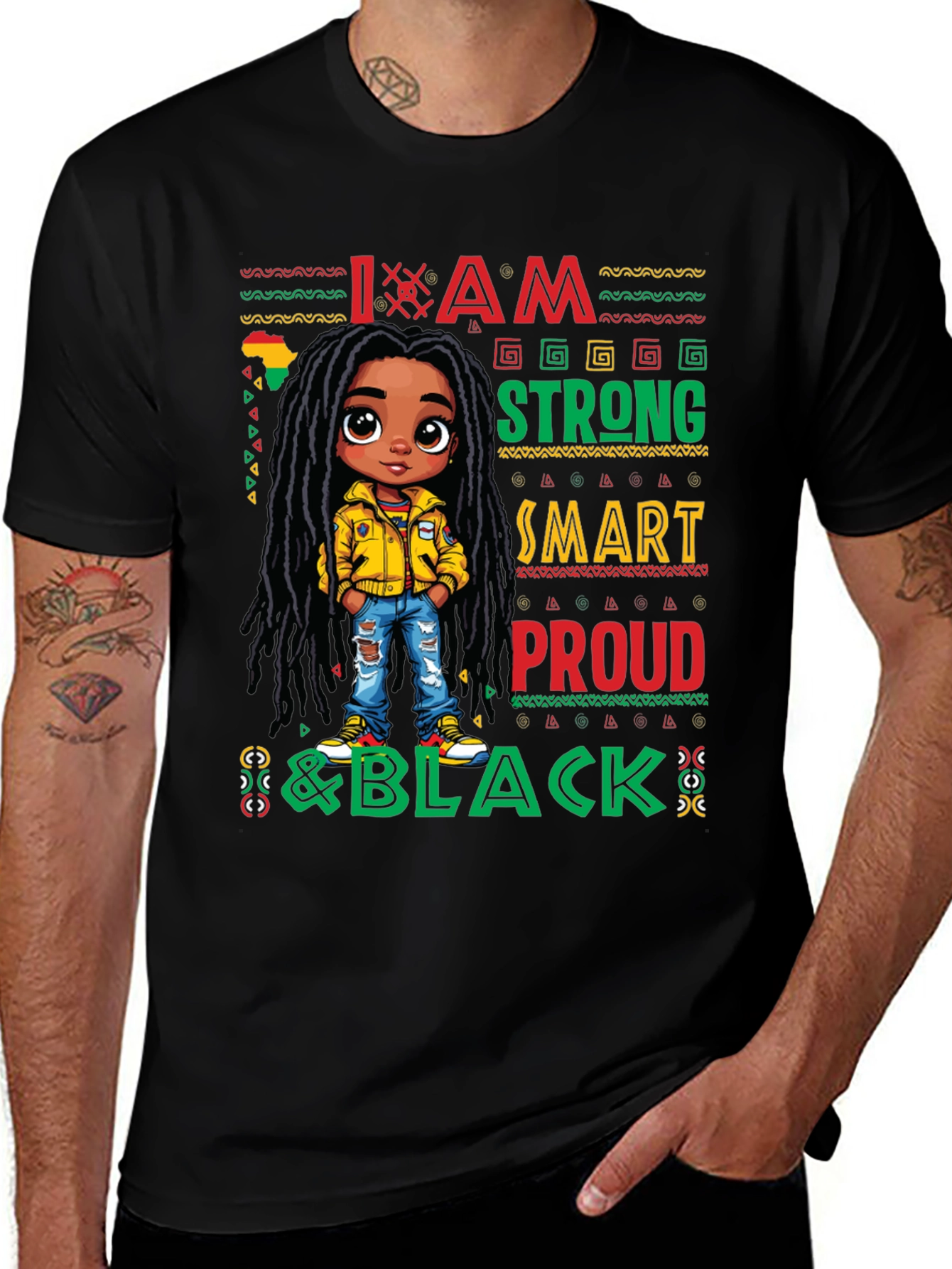 Variant 29 of I Am Strong Smart Proud & Black Graphic T-Shirt