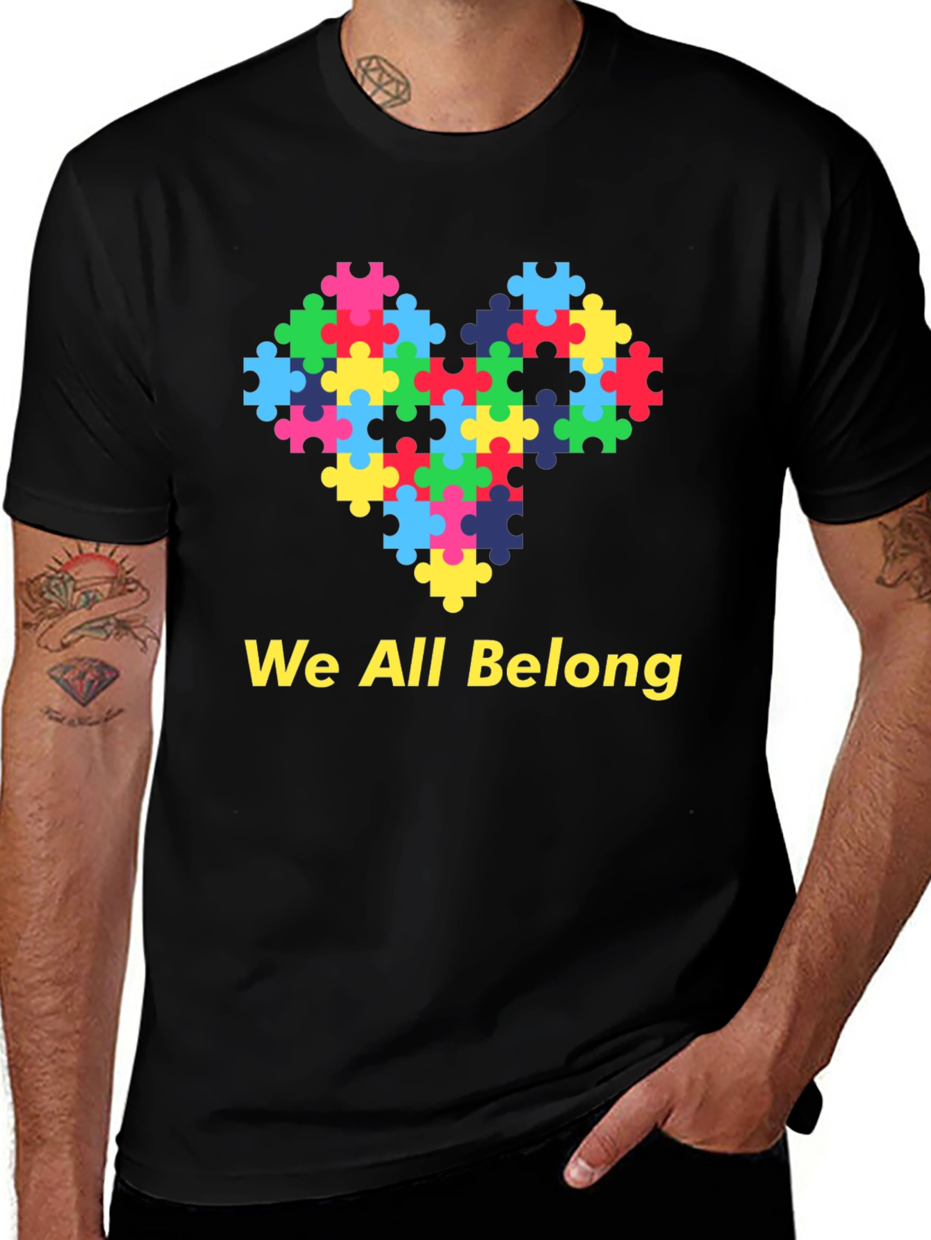 Variant 24 of Autism Awareness Puzzle Heart T-Shirt