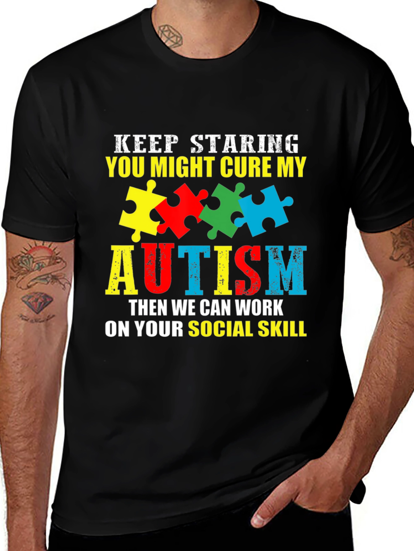 Variant 15 of Autism Awareness T-Shirt - Keep Staring Graphic Tee