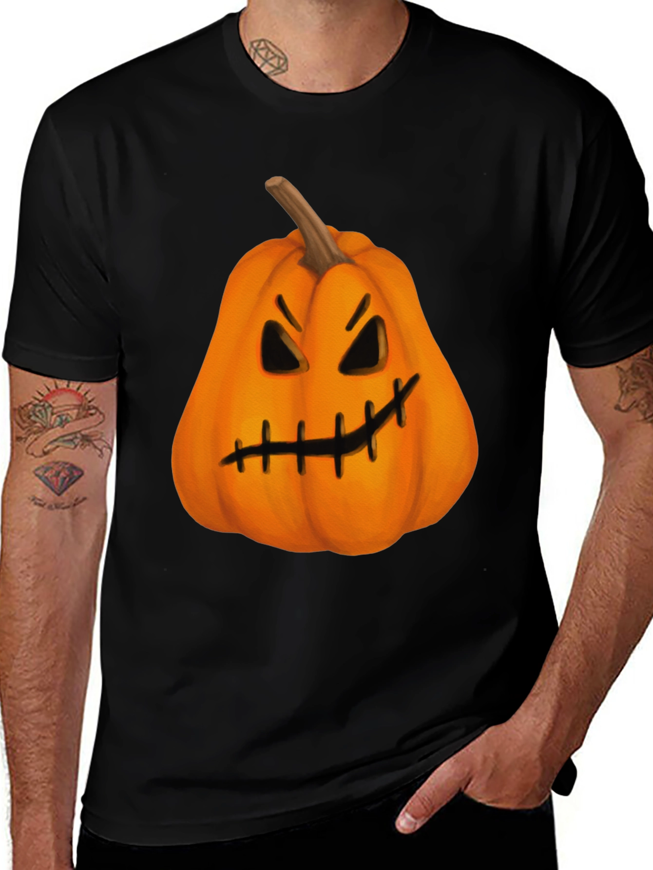 Variant 29 of Spooky Pumpkin Graphic Tee - Halloween Shirt