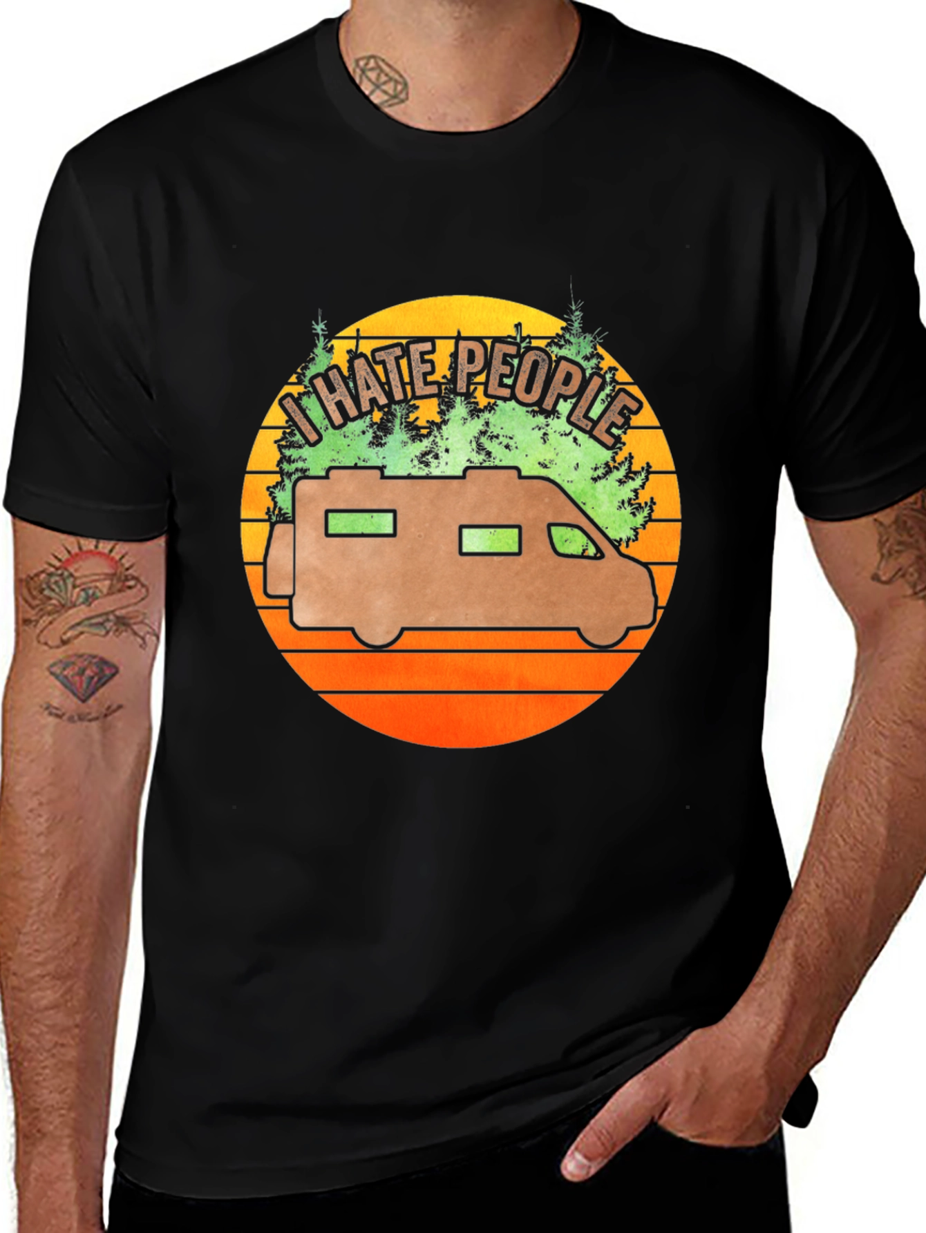Variant 5 of I Hate People RV Graphic Tee - Camping Shirt