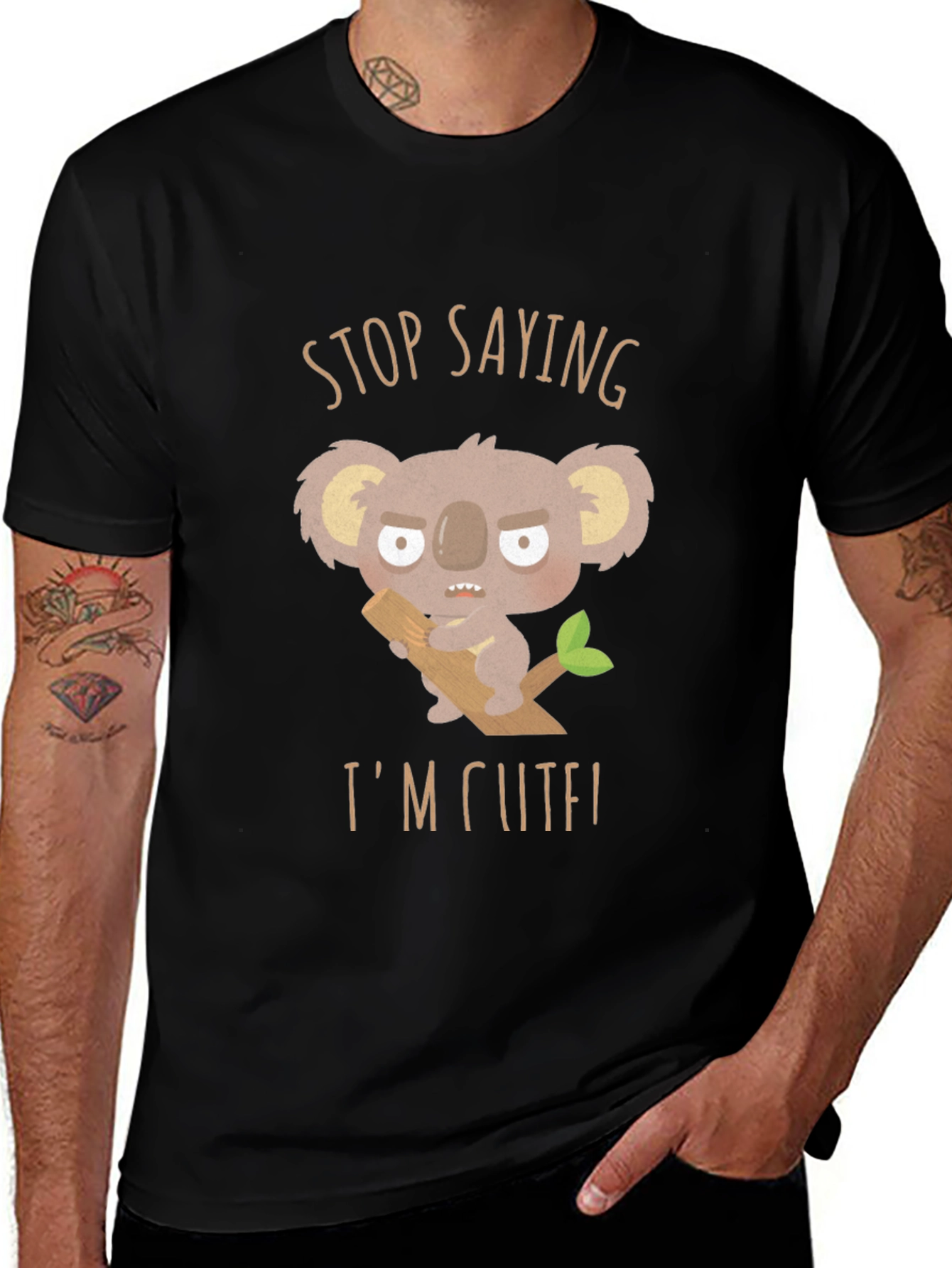 Variant 16 of Stop Saying I'm Cute! Koala Graphic T-Shirt