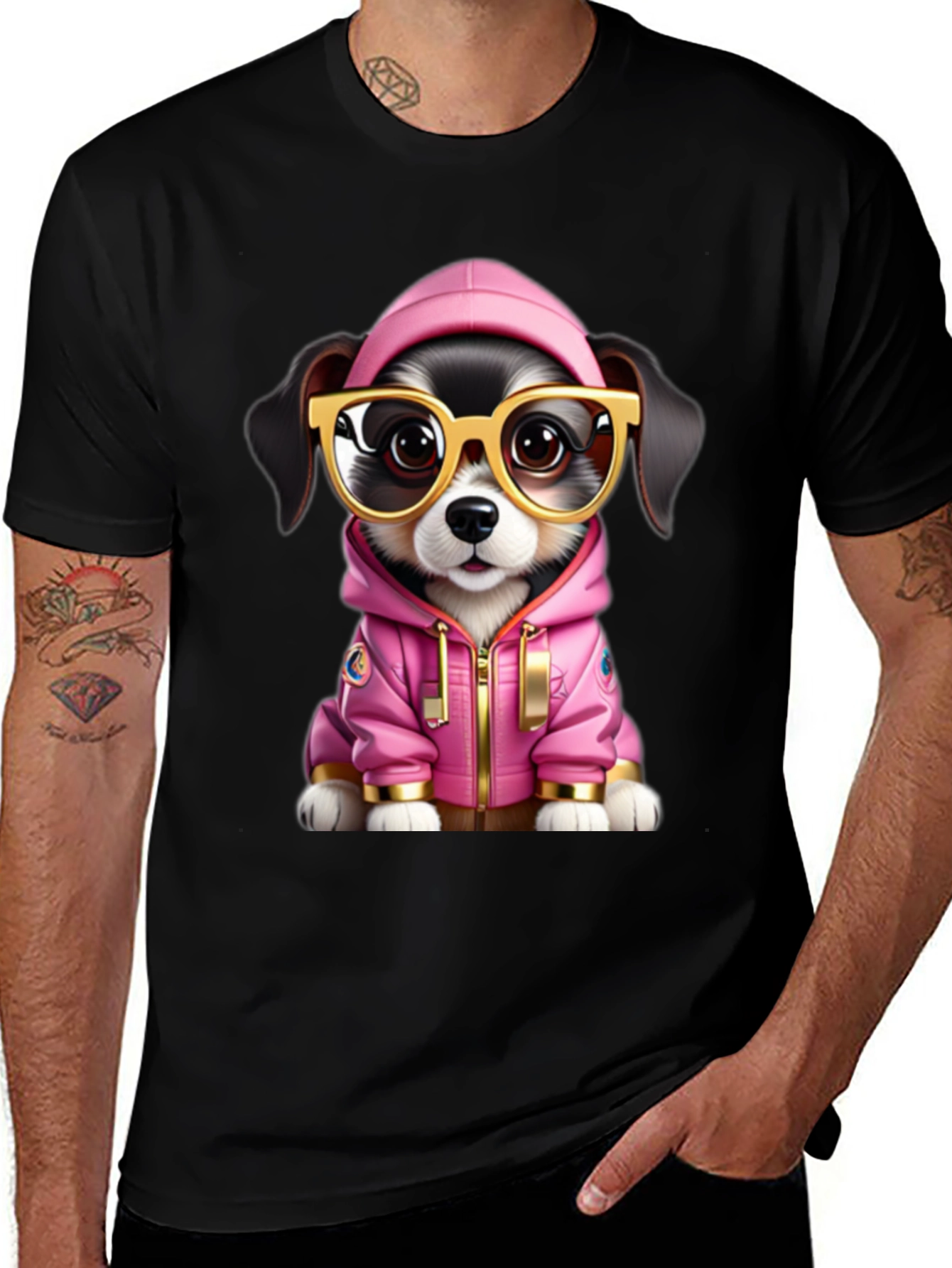 Variant 10 of Dog with Glasses T-Shirt