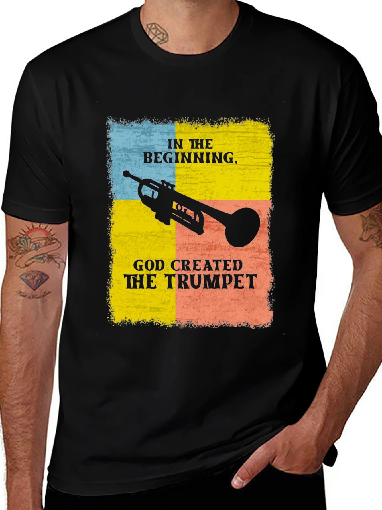 Variant 11 of Trumpet Creation T-Shirt - God Created the Trumpet