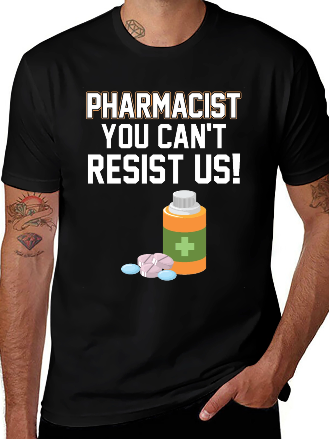 Variant 17 of Pharmacist Resist Us T-Shirt - Novelty Pharmacy Tee