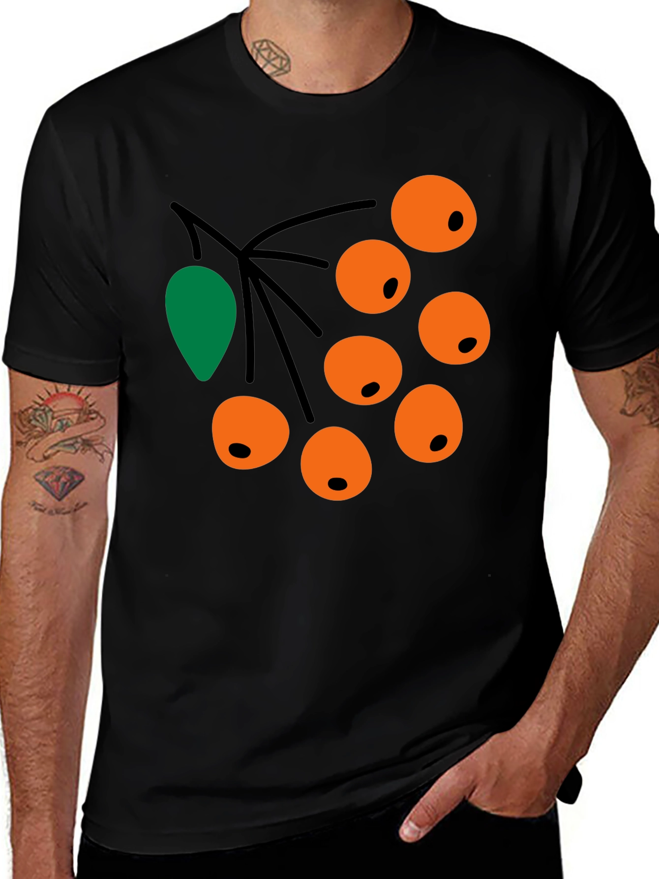 Variant 16 of Rowan Berry Graphic Tee - Black Casual T-Shirt