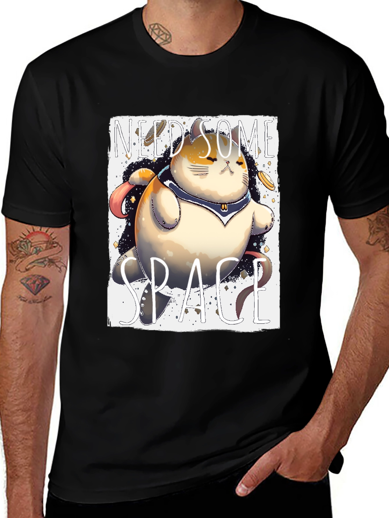 Variant 9 of Need Some Space Cat T-Shirt - Funny Graphic Tee