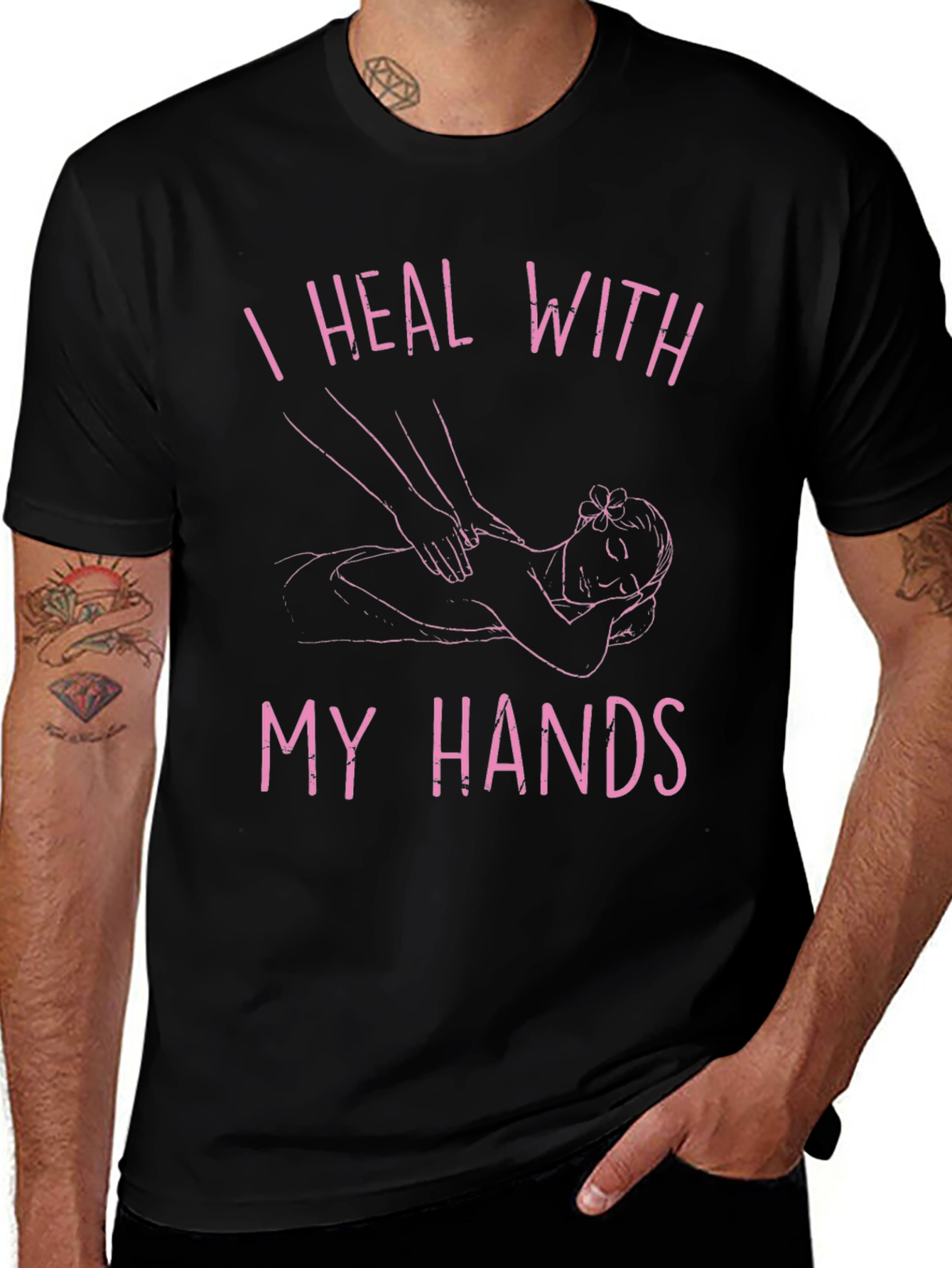 Variant 23 of I Heal With My Hands T-Shirt - Massage Therapist Gift