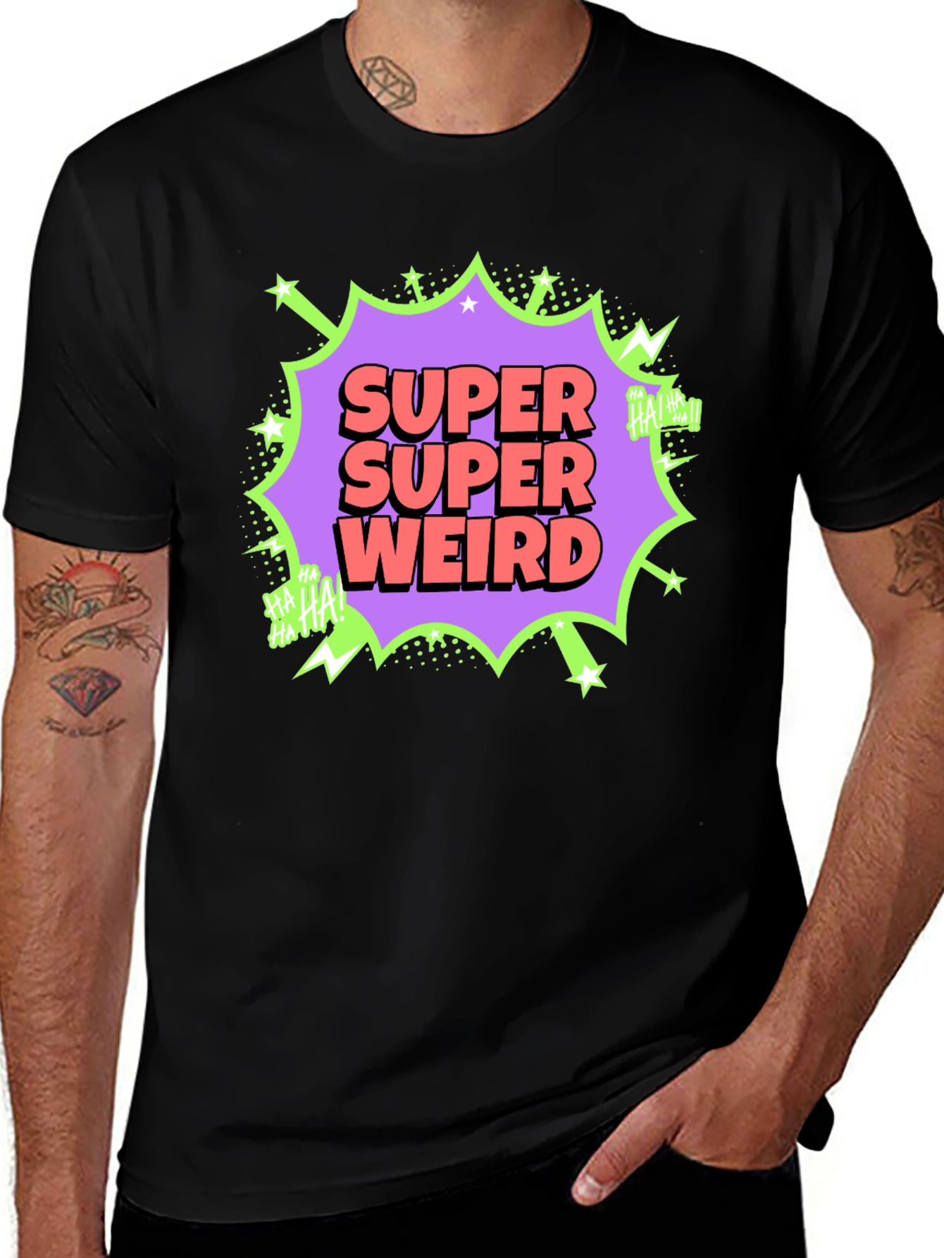 Variant 12 of Super Weird Graphic Tee - Funny Comic Style