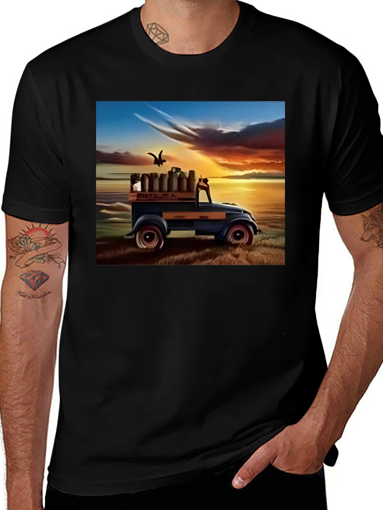 Variant 18 of Vintage Truck Sunset Graphic T-Shirt