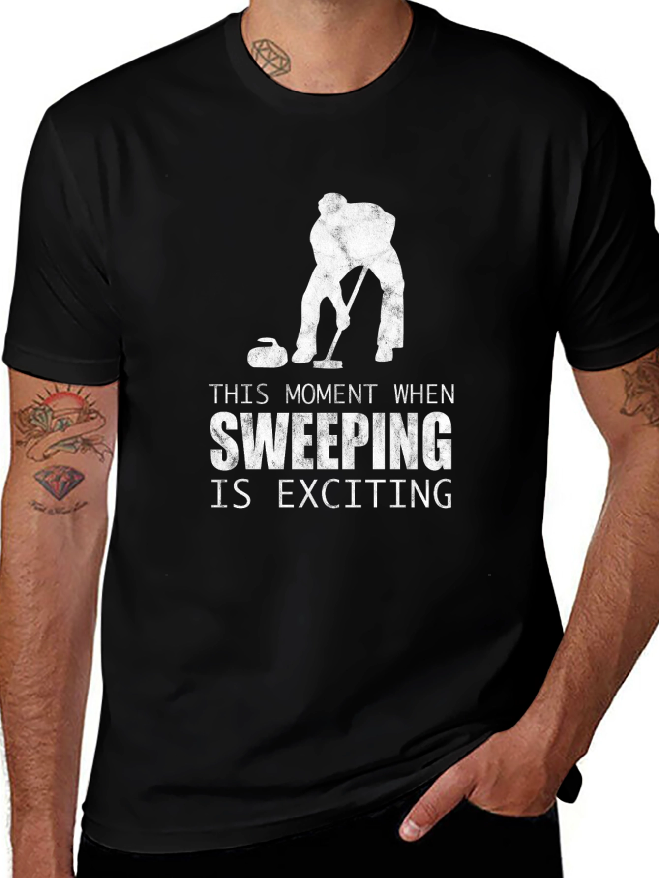 Variant 6 of Sweeping is Exciting Curling T-Shirt