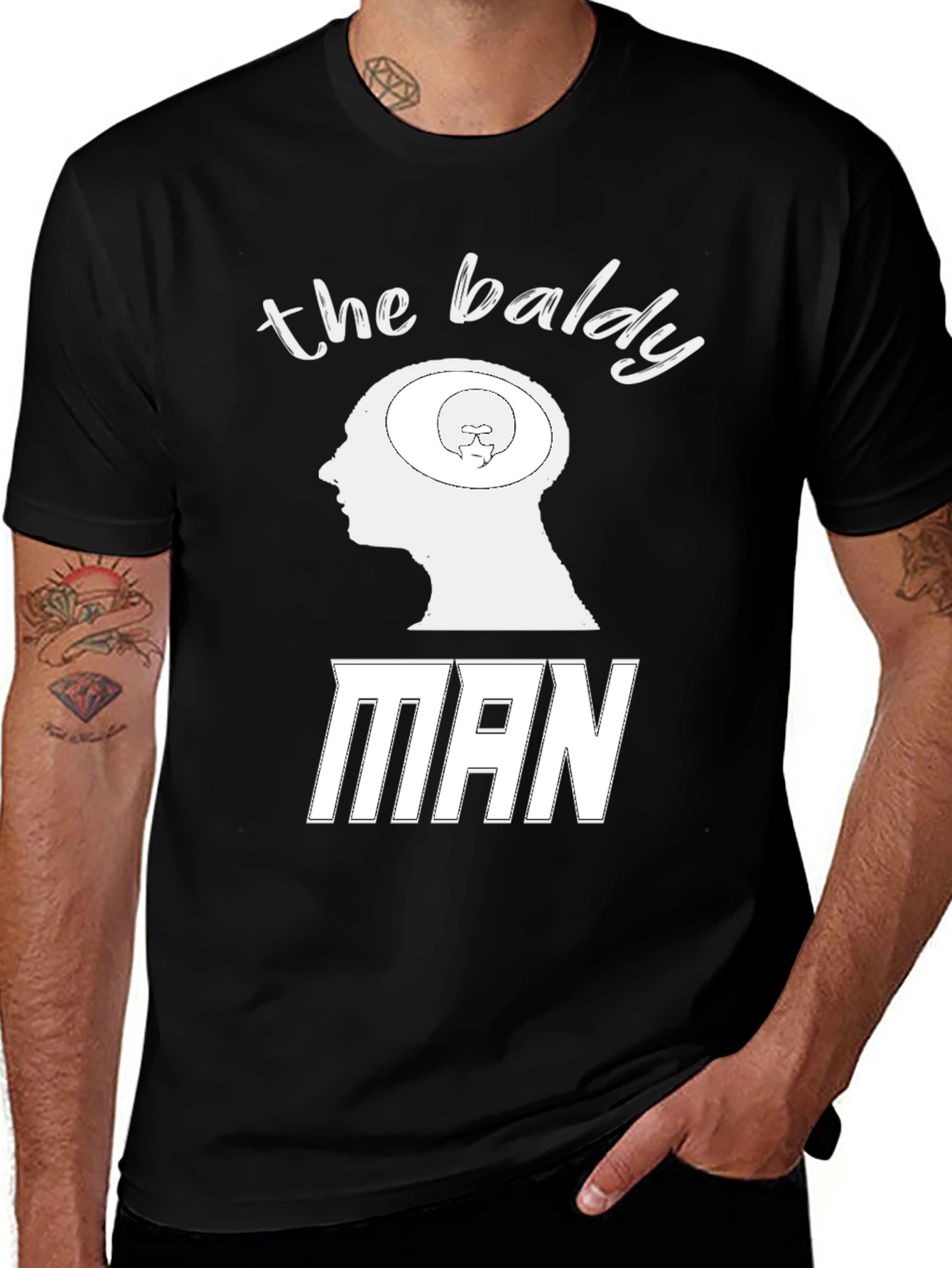 The Baldy Man Graphic Tee - Funny Novelty Shirt