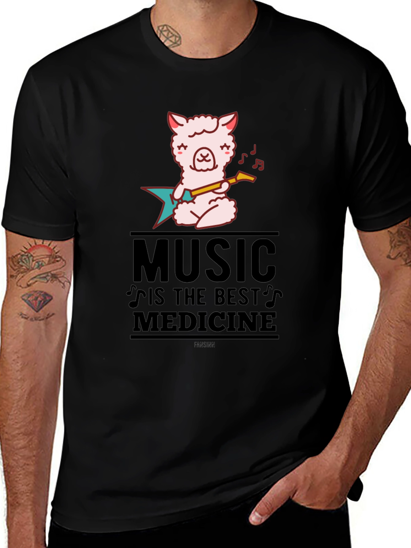 Variant 20 of Music is Medicine Black Graphic Tee