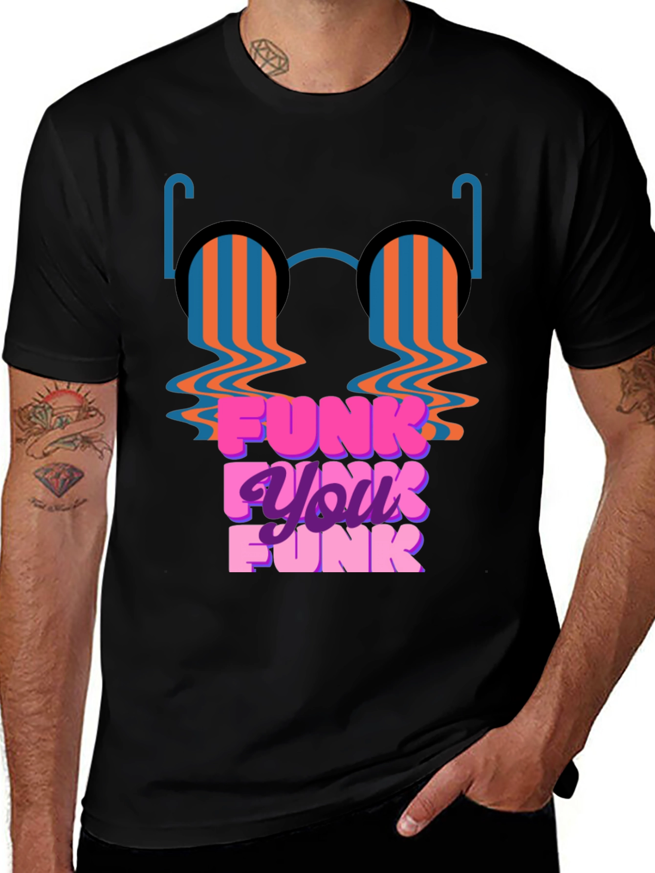 Variant 7 of Funky Graphic Tee - Retro Glasses & Slogan