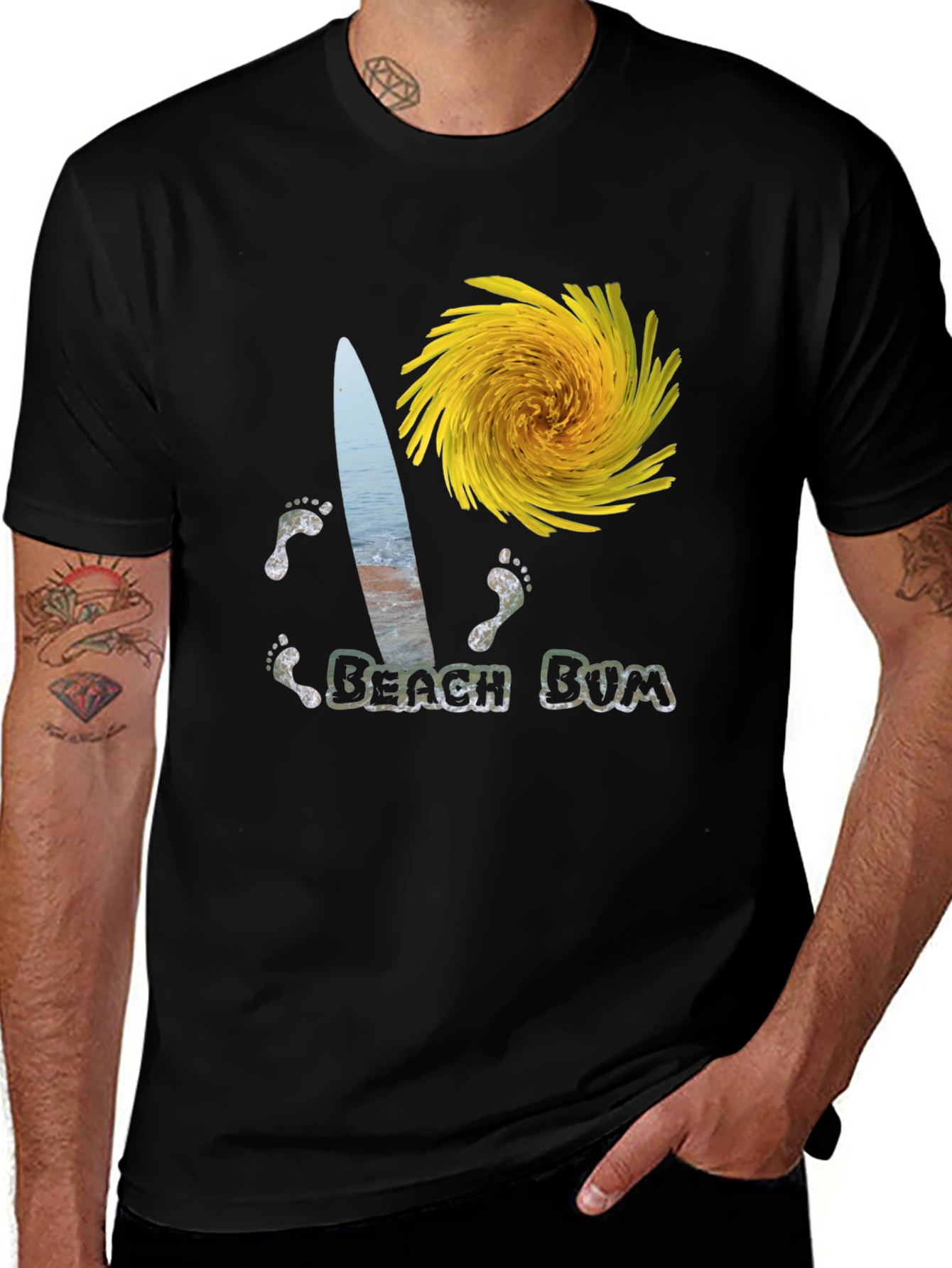 Variant 25 of Beach Bum Graphic Tee - Surf, Sun, and Fun!