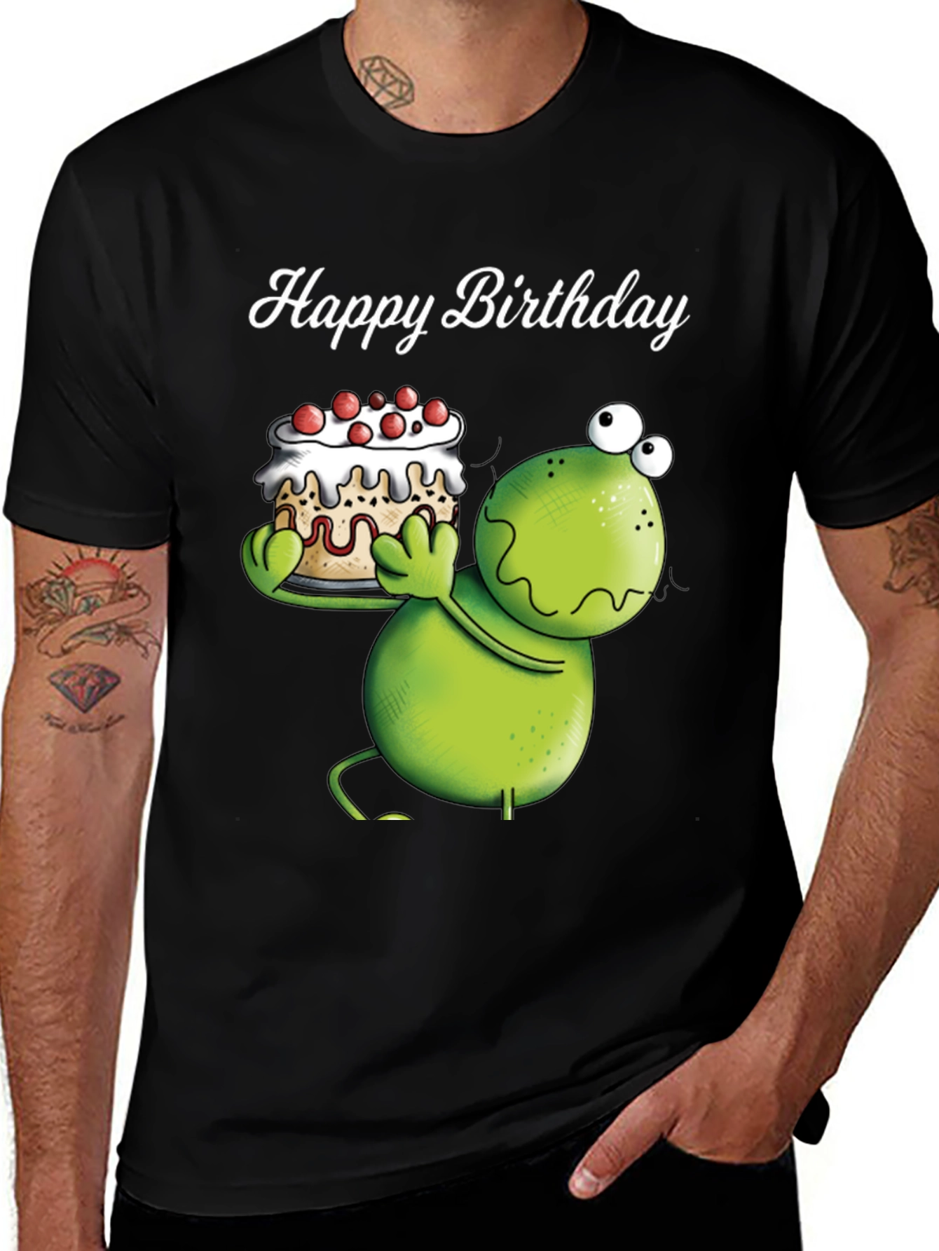 Variant 17 of Happy Birthday Frog T-Shirt - Unique Graphic Tee