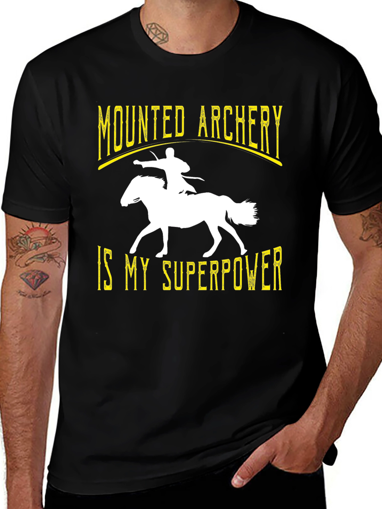 Variant 10 of Mounted Archery Is My Superpower Graphic Tee