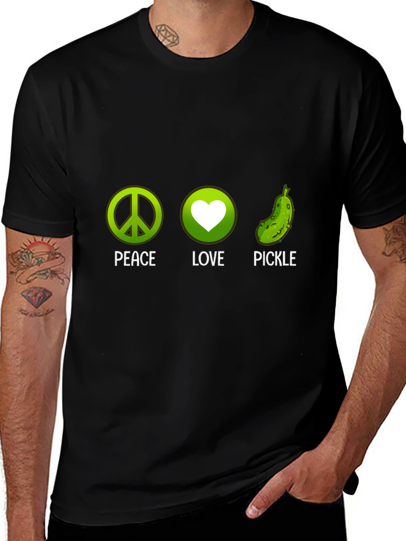 Variant 26 of Peace Love Pickle Graphic T-Shirt