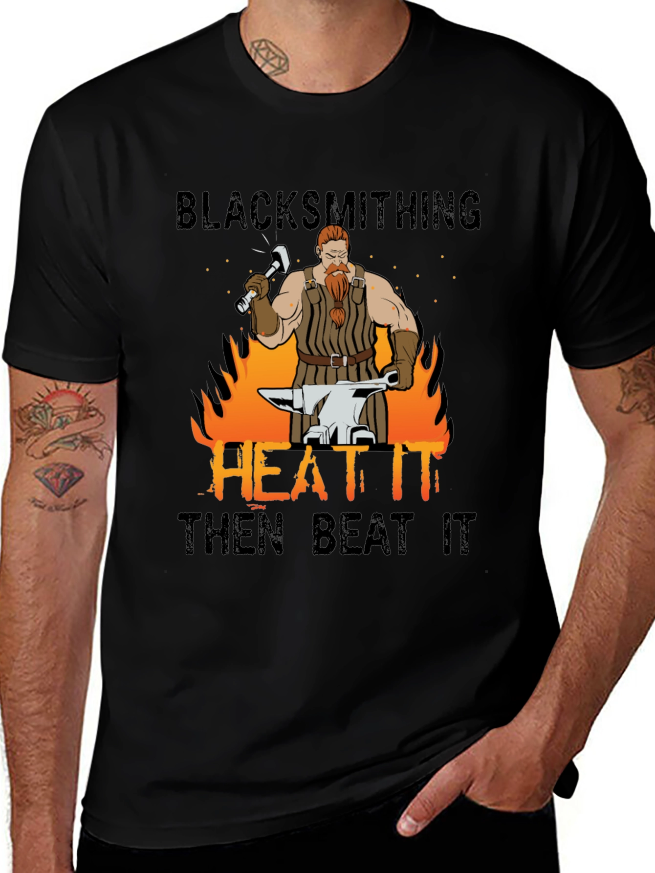 Variant 17 of Blacksmithing Heat It Beat It T-Shirt
