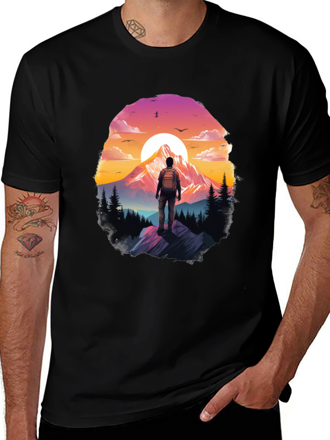 Variant 24 of Mountain Hiker Graphic Tee - Adventure Awaits!