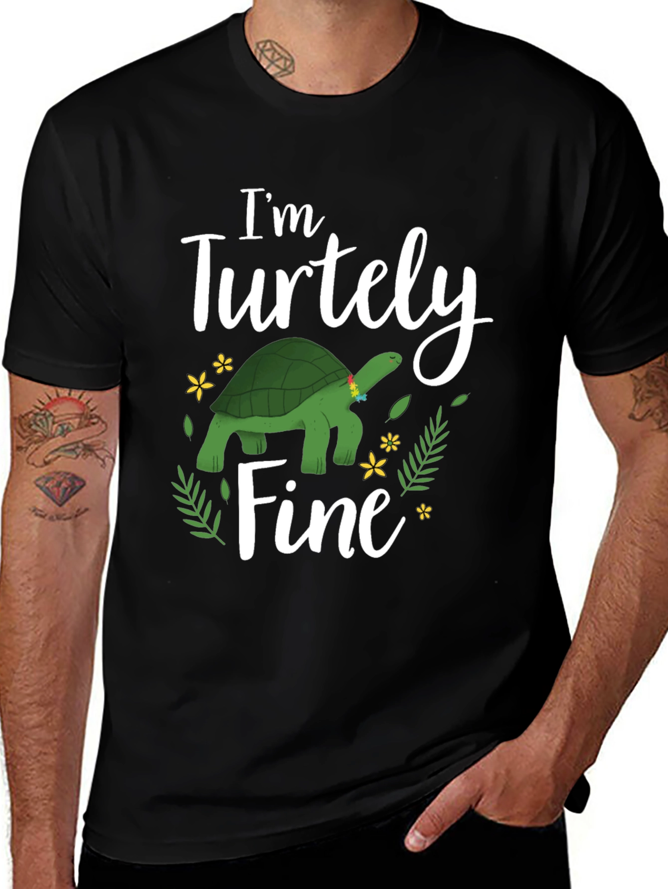 Variant 25 of I'm Turtely Fine T-Shirt - Turtle Lover Tee