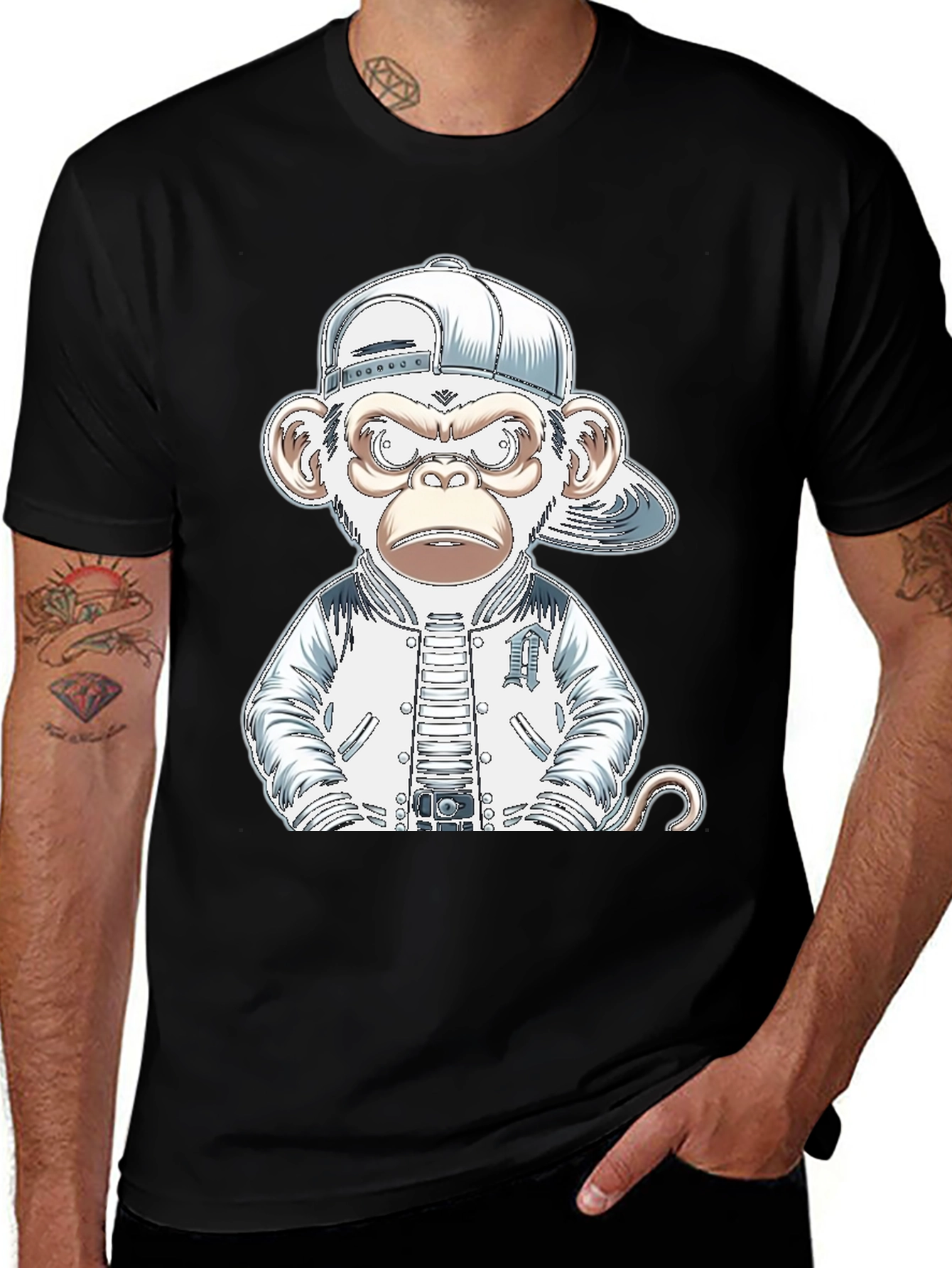 Variant 14 of Cool Monkey Graphic Tee - Urban Style