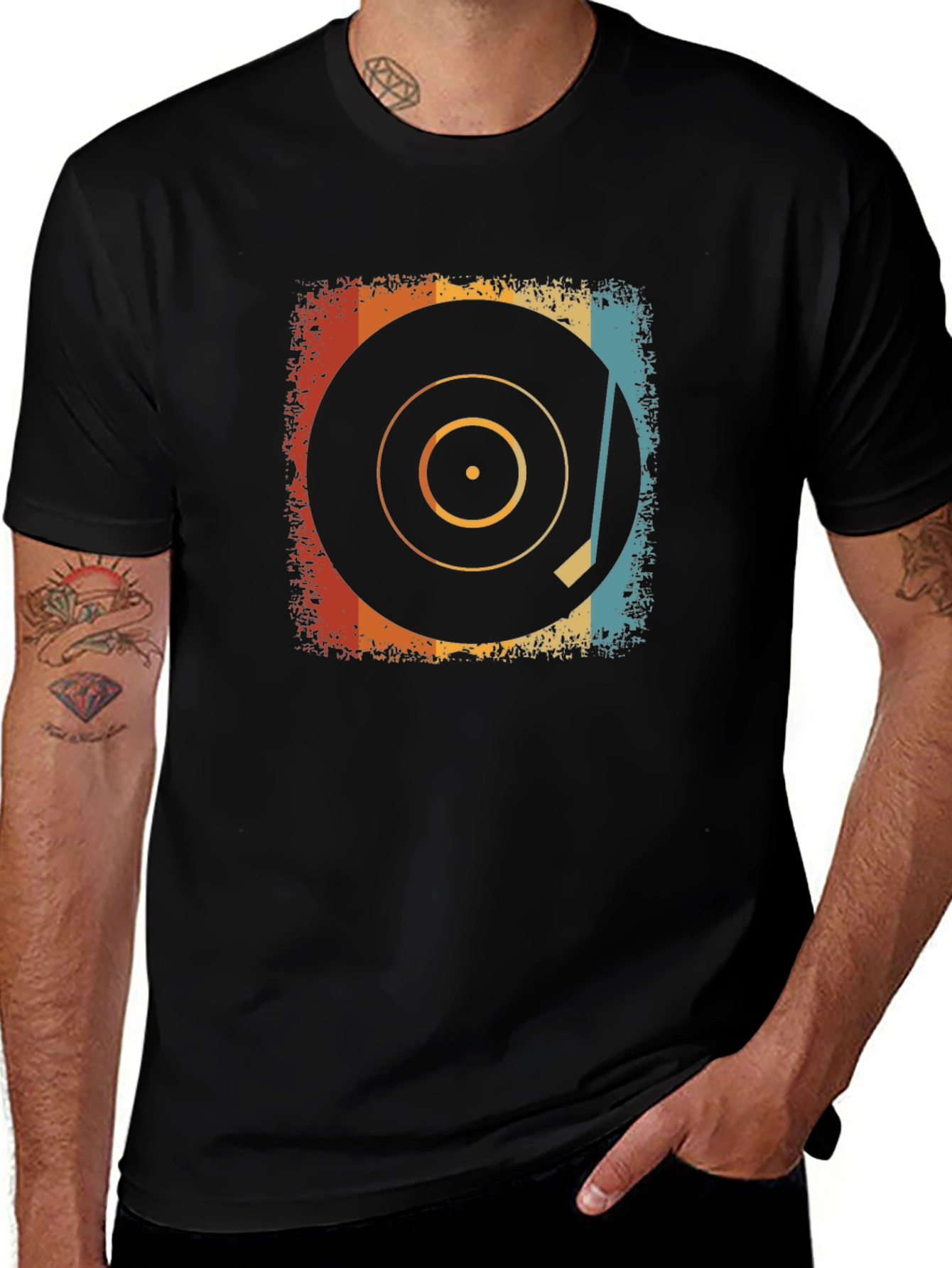 Variant 10 of Retro Vinyl Record Graphic T-Shirt