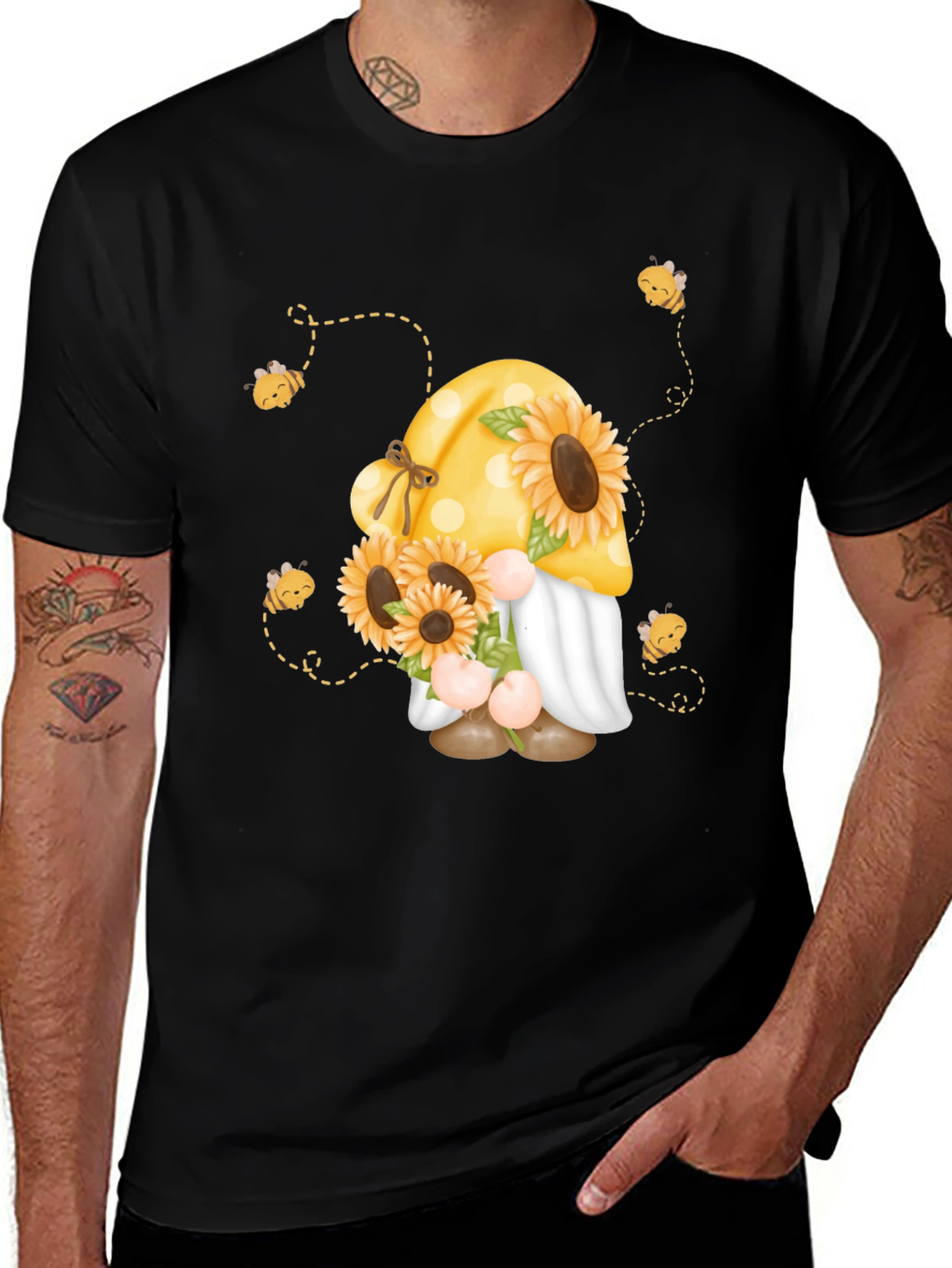Variant 20 of Sunflower Gnome Bee T-Shirt