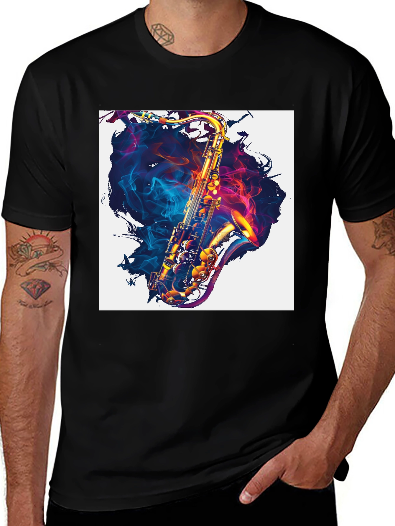 Variant 2 of Saxophone Graphic Print Tee
