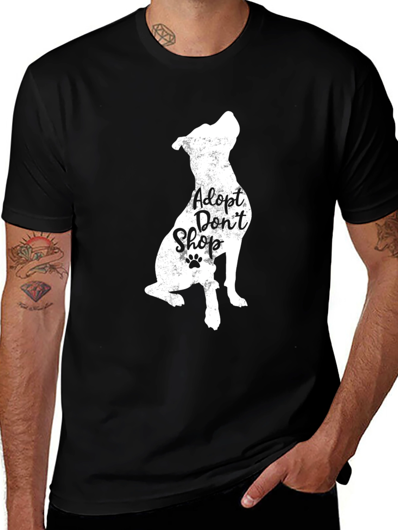 Adopt Don't Shop T-Shirt - Dog Lover Tee