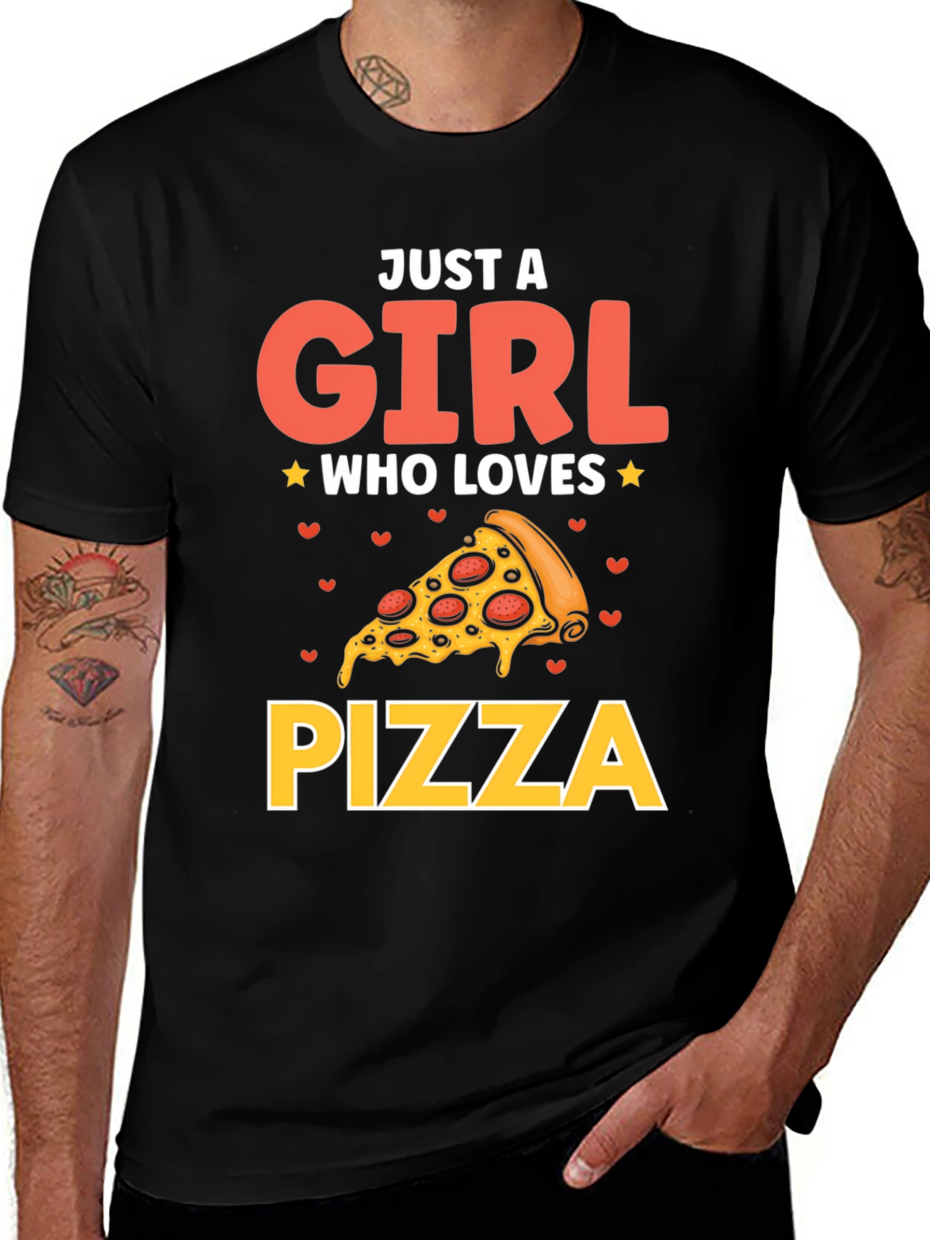Variant 25 of Just A Girl Who Loves Pizza T-Shirt