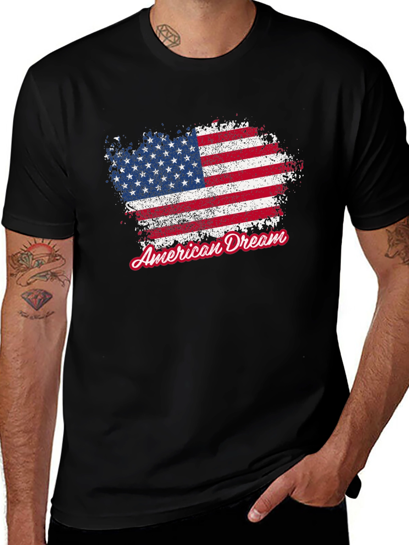 American Dream USA Flag Graphic T-Shirt