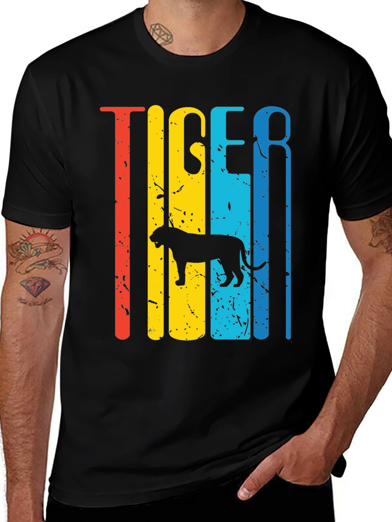Variant 29 of Retro Tiger Graphic T-Shirt - Vintage Style