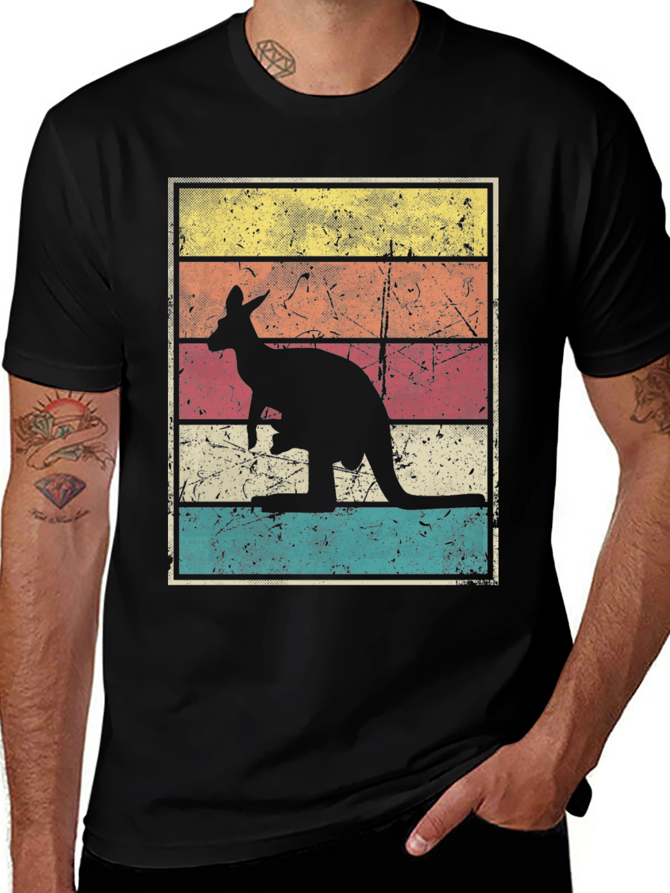 Variant 28 of Retro Kangaroo T-Shirt - Vintage Style Graphic Tee
