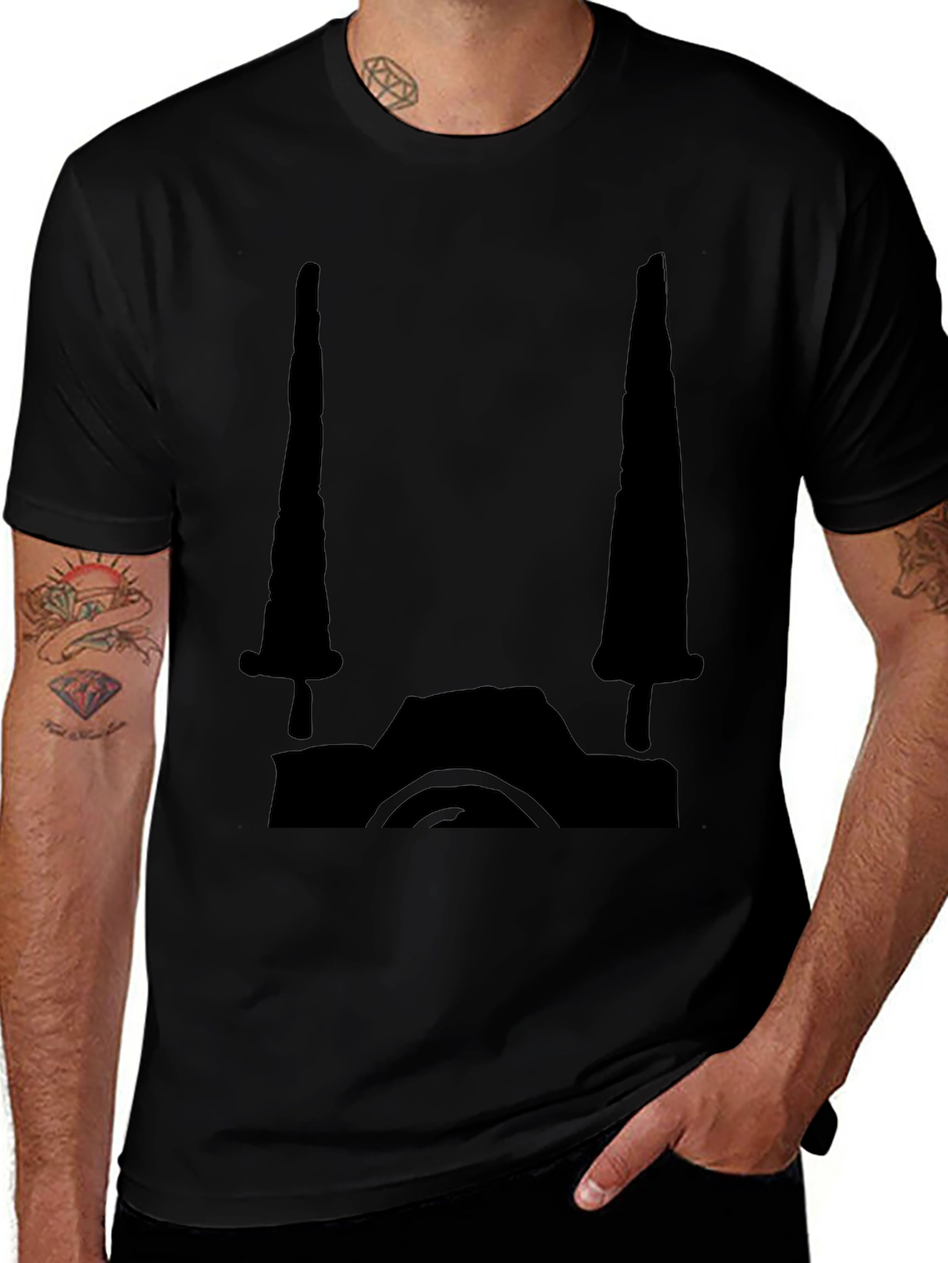 Variant 14 of Black Graphic Tee - Camera Design