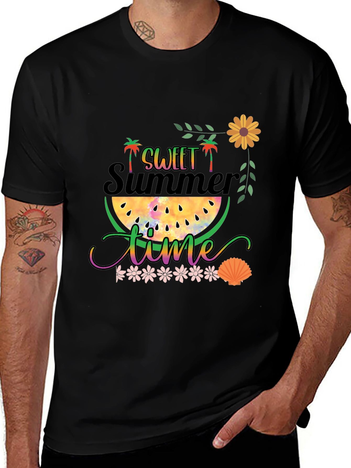 Variant 19 of Sweet Summer Time Black T-Shirt