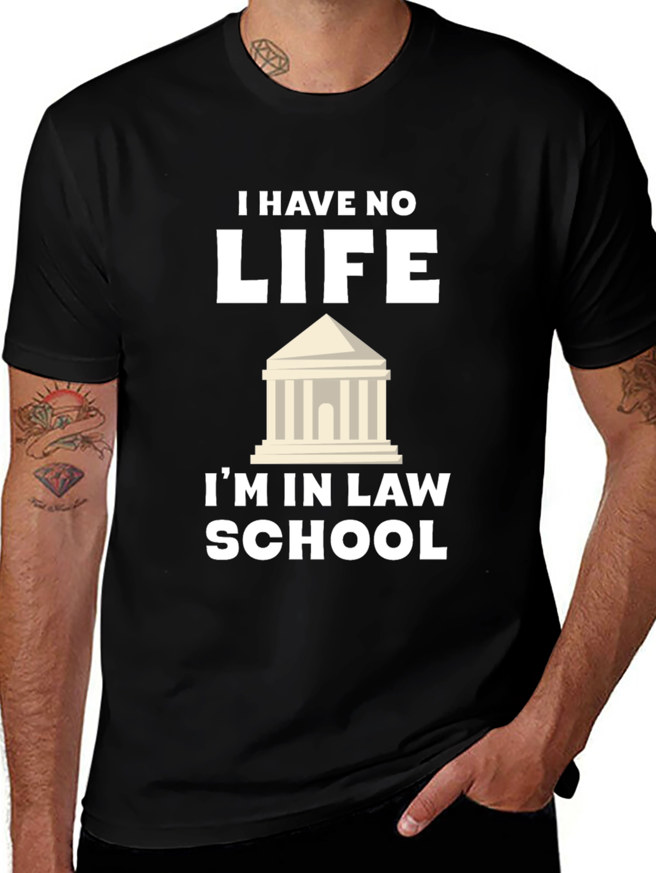 Variant 2 of Law School T-Shirt - 'I Have No Life' Funny Tee