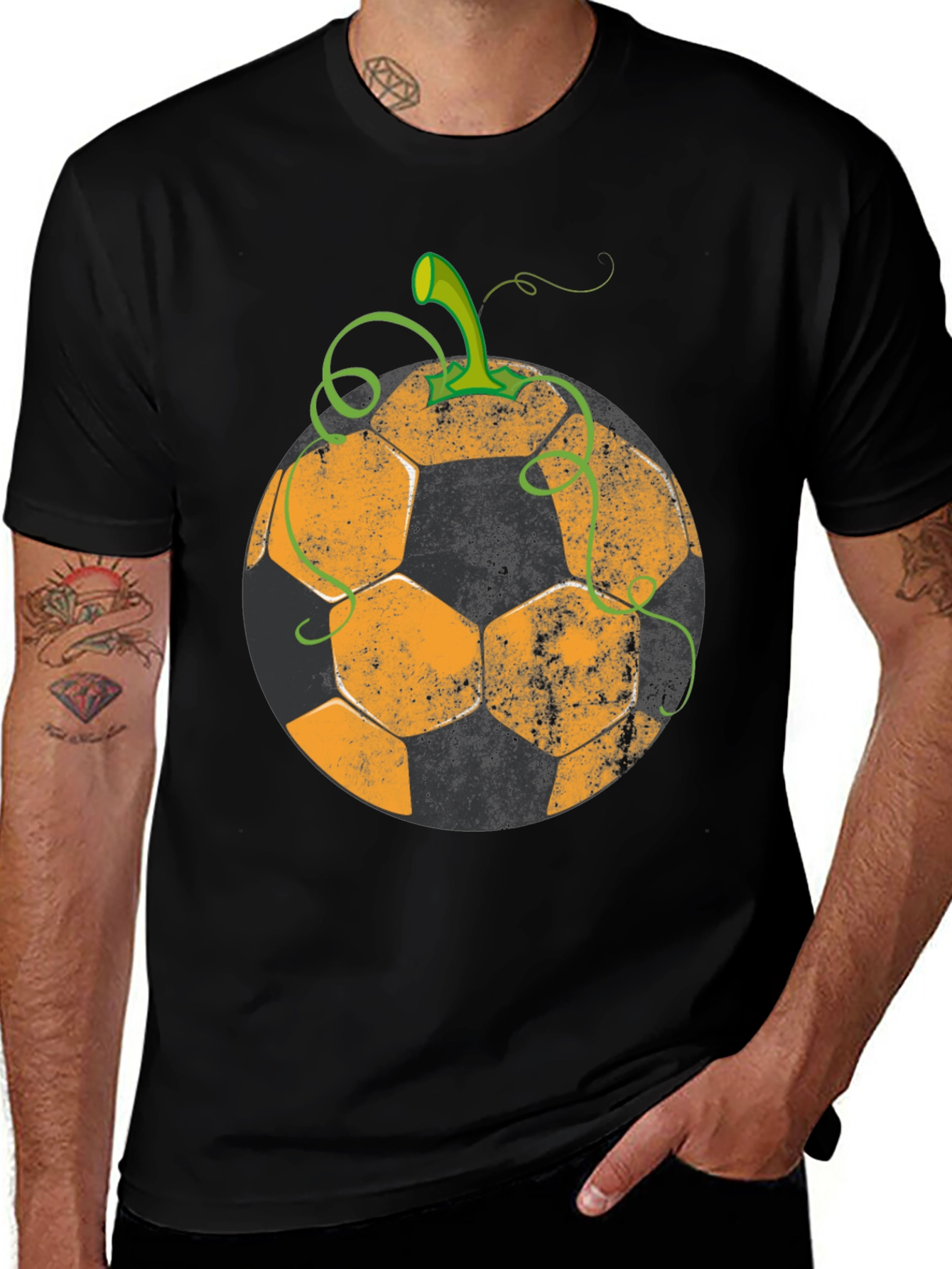 Variant 18 of Halloween Pumpkin Soccer T-Shirt