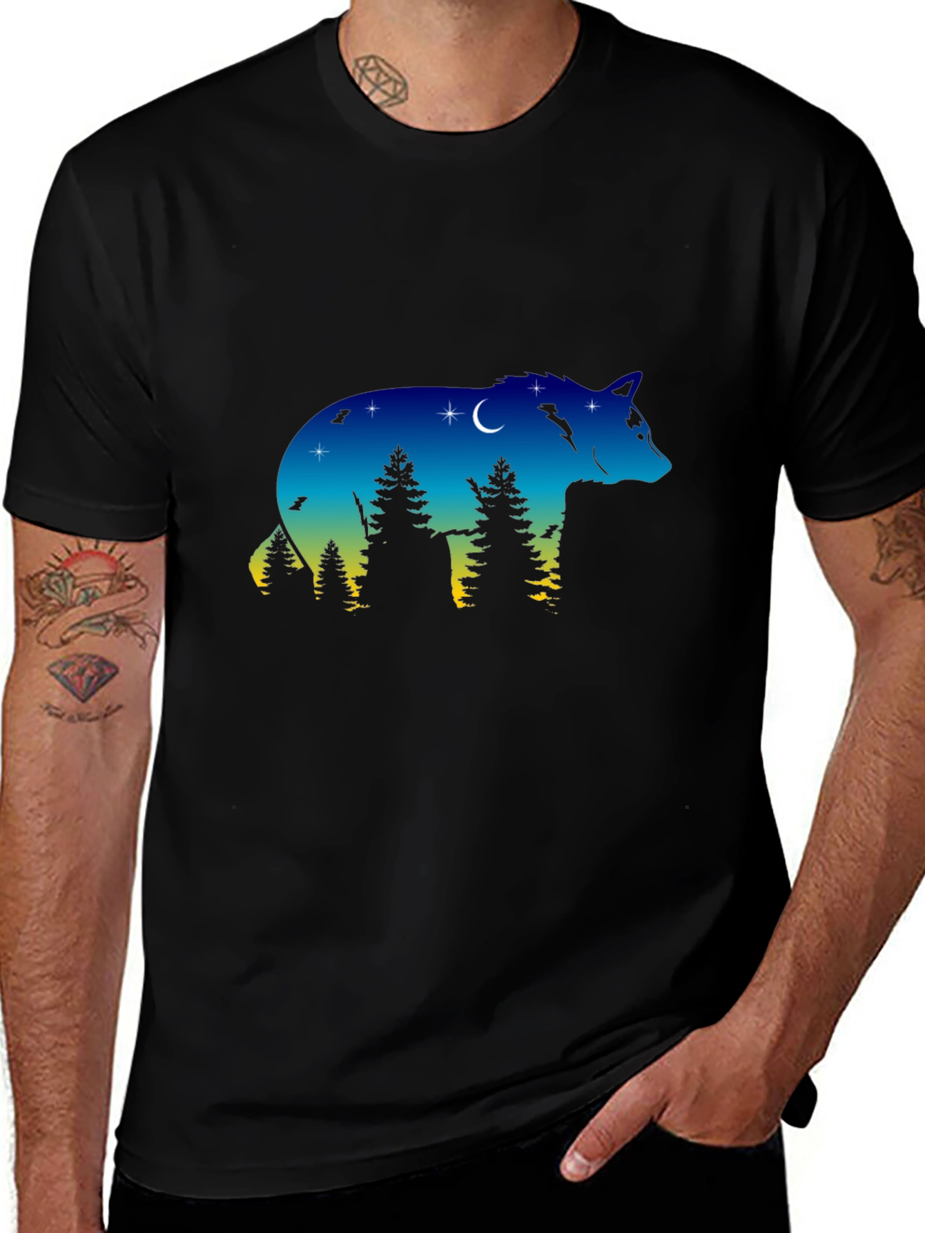 Variant 6 of Bear Silhouette Nature T-Shirt