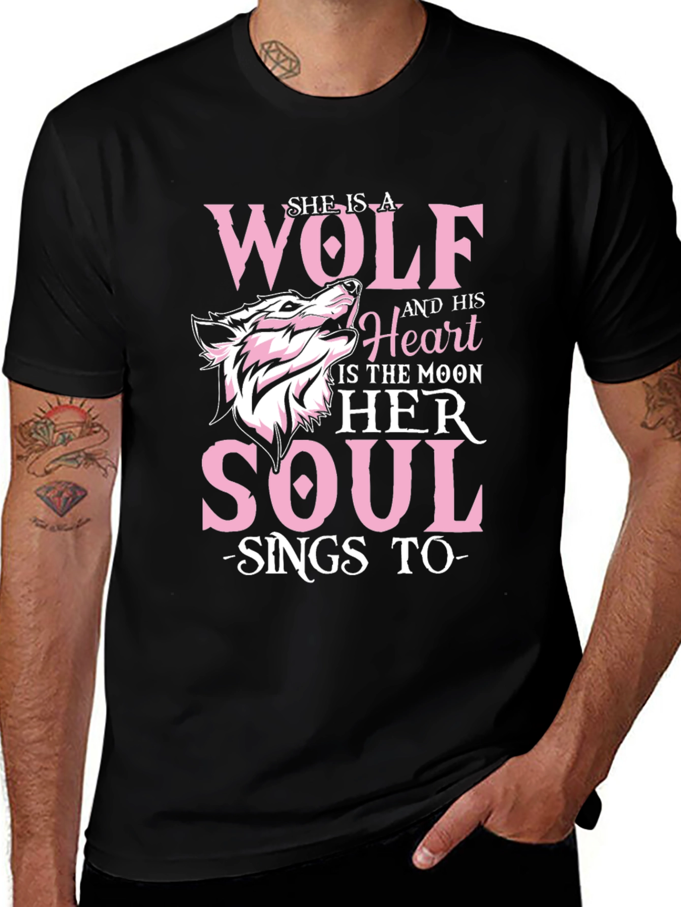 Variant 30 of She is a Wolf T-Shirt - Moon Soul Design