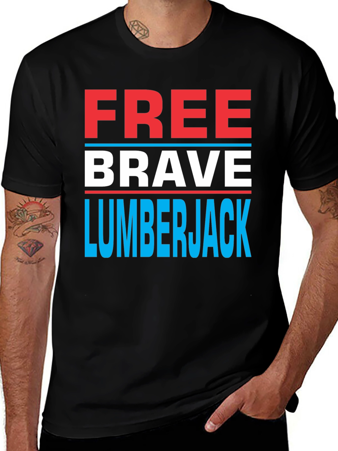 Free Brave Lumberjack T-Shirt