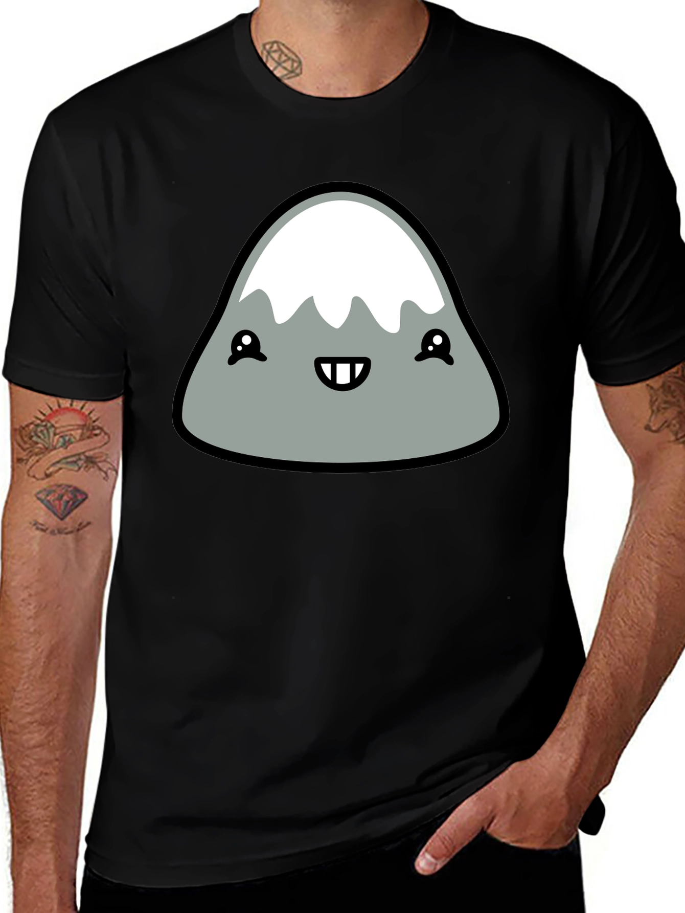 Variant 22 of Cute Mountain Graphic Tee - Black T-Shirt