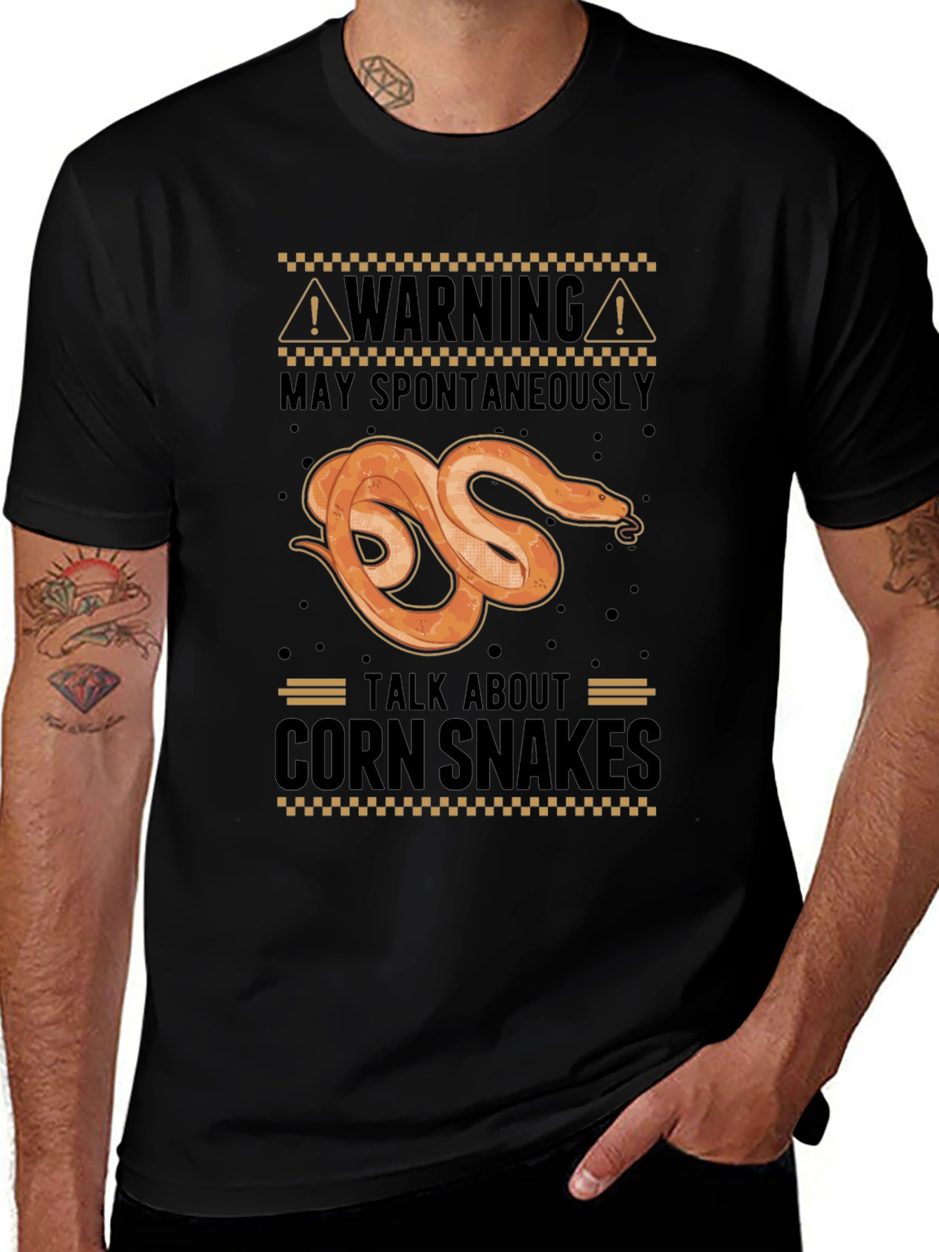 Variant 28 of Corn Snake T-Shirt - Spontaneous Talk Warning!