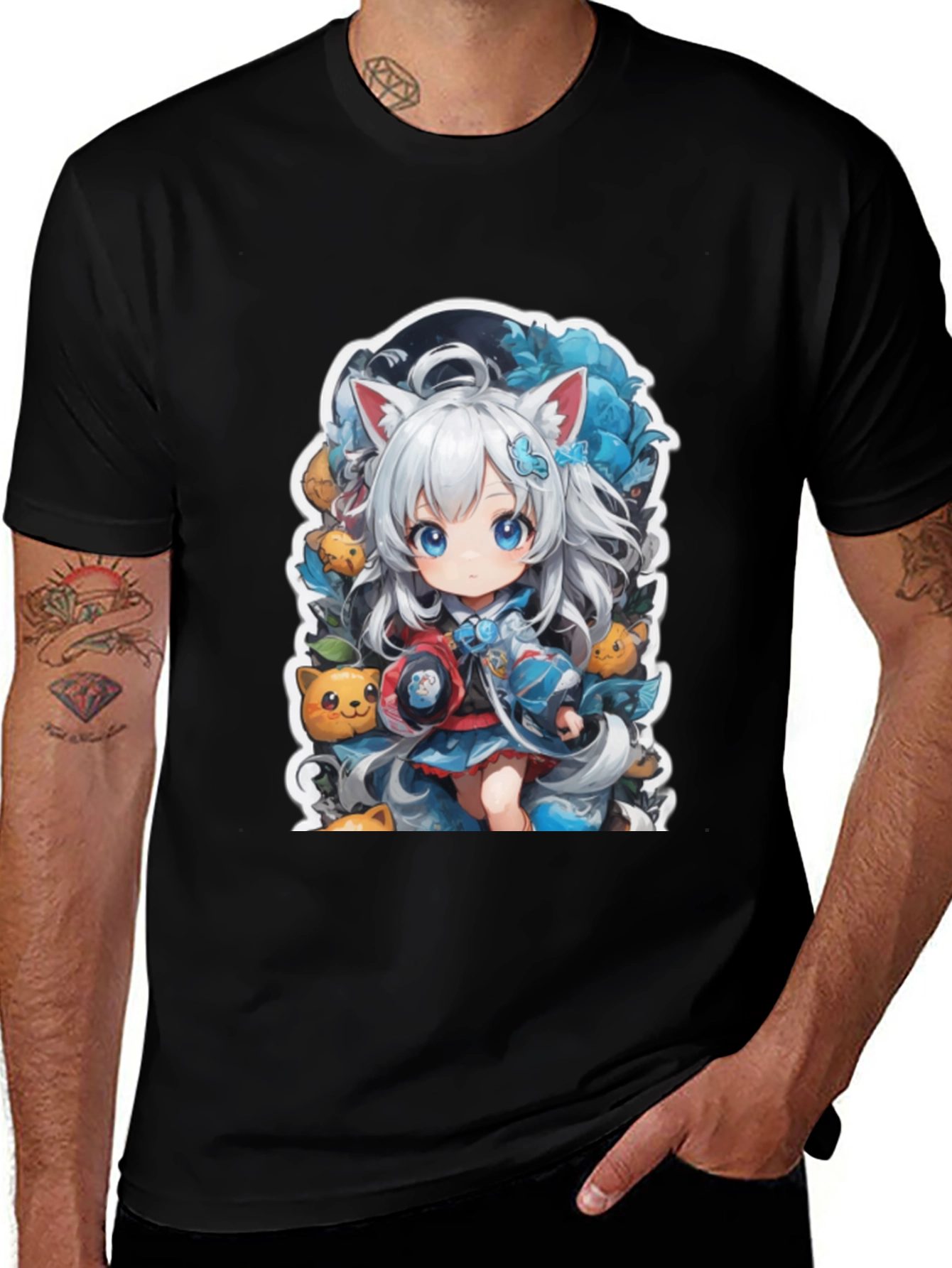 Variant 28 of Anime Girl Graphic T-Shirt