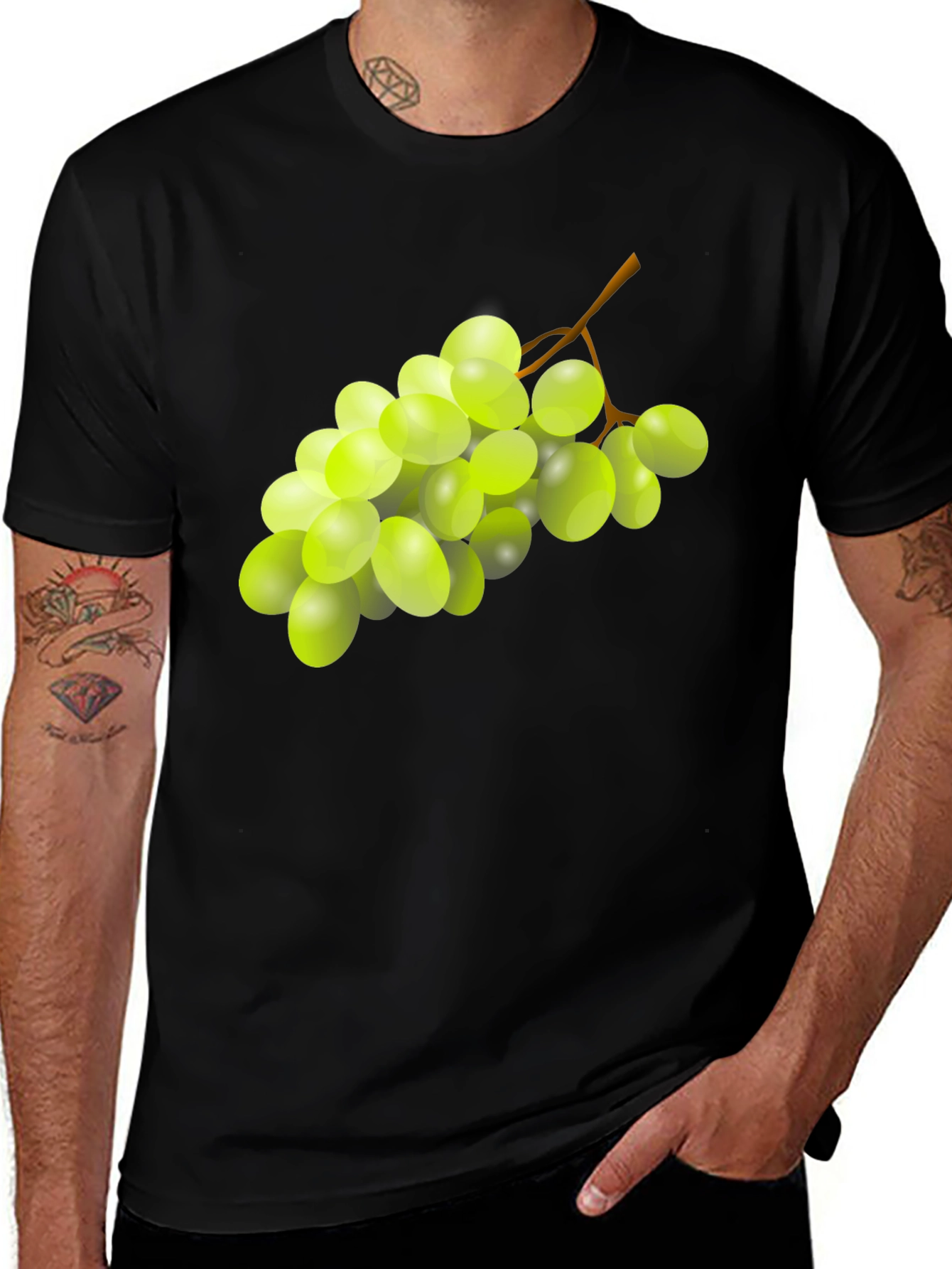 Variant 14 of Green Grapes Graphic Tee - Fresh Style