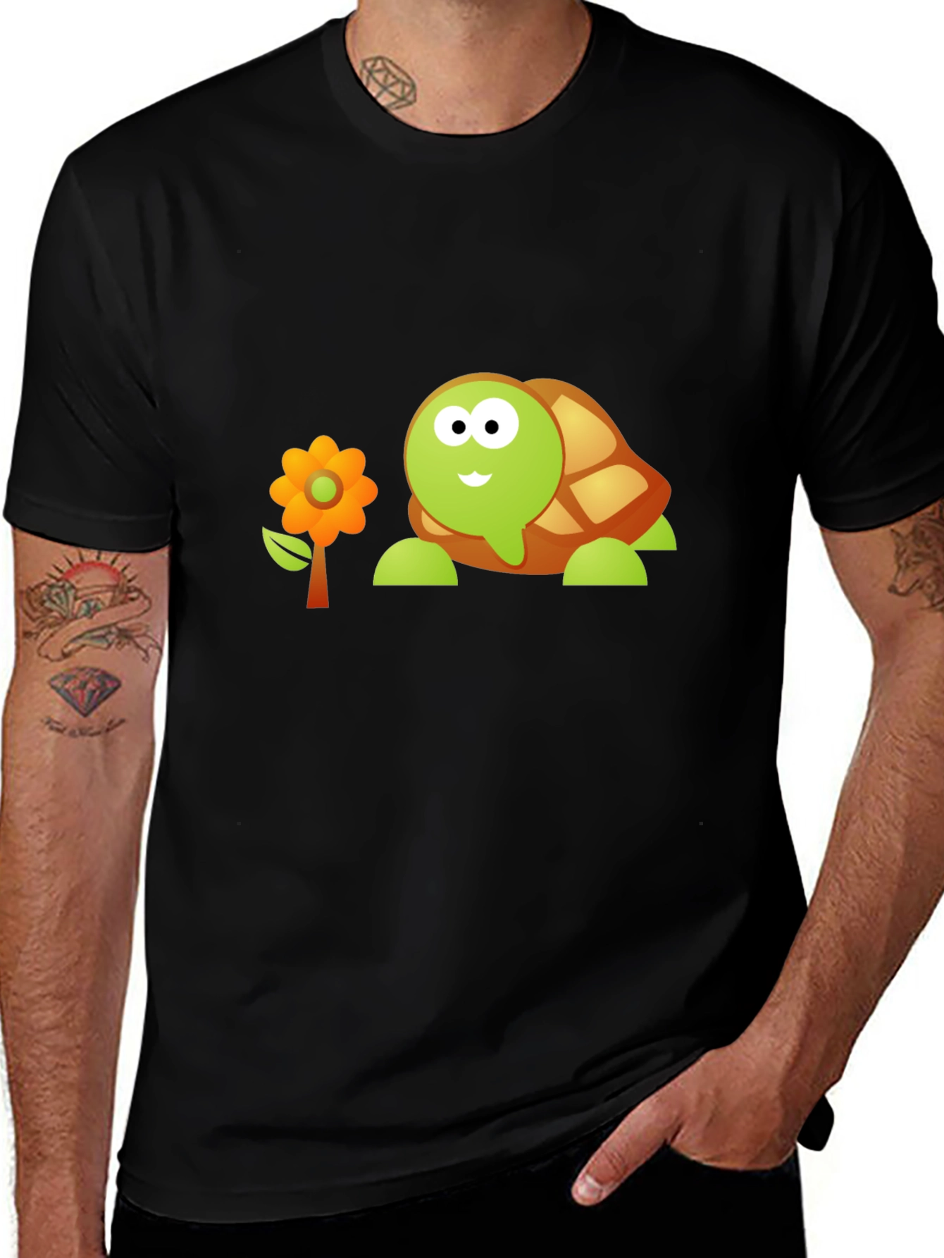 Variant 23 of Cartoon Turtle Graphic Tee
