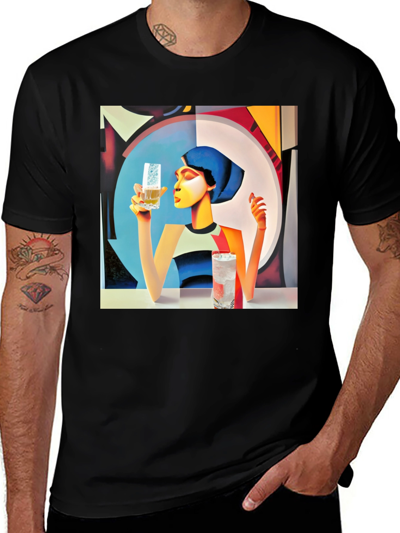 Variant 28 of Abstract Art Graphic Tee - Stylish Unisex T-Shirt