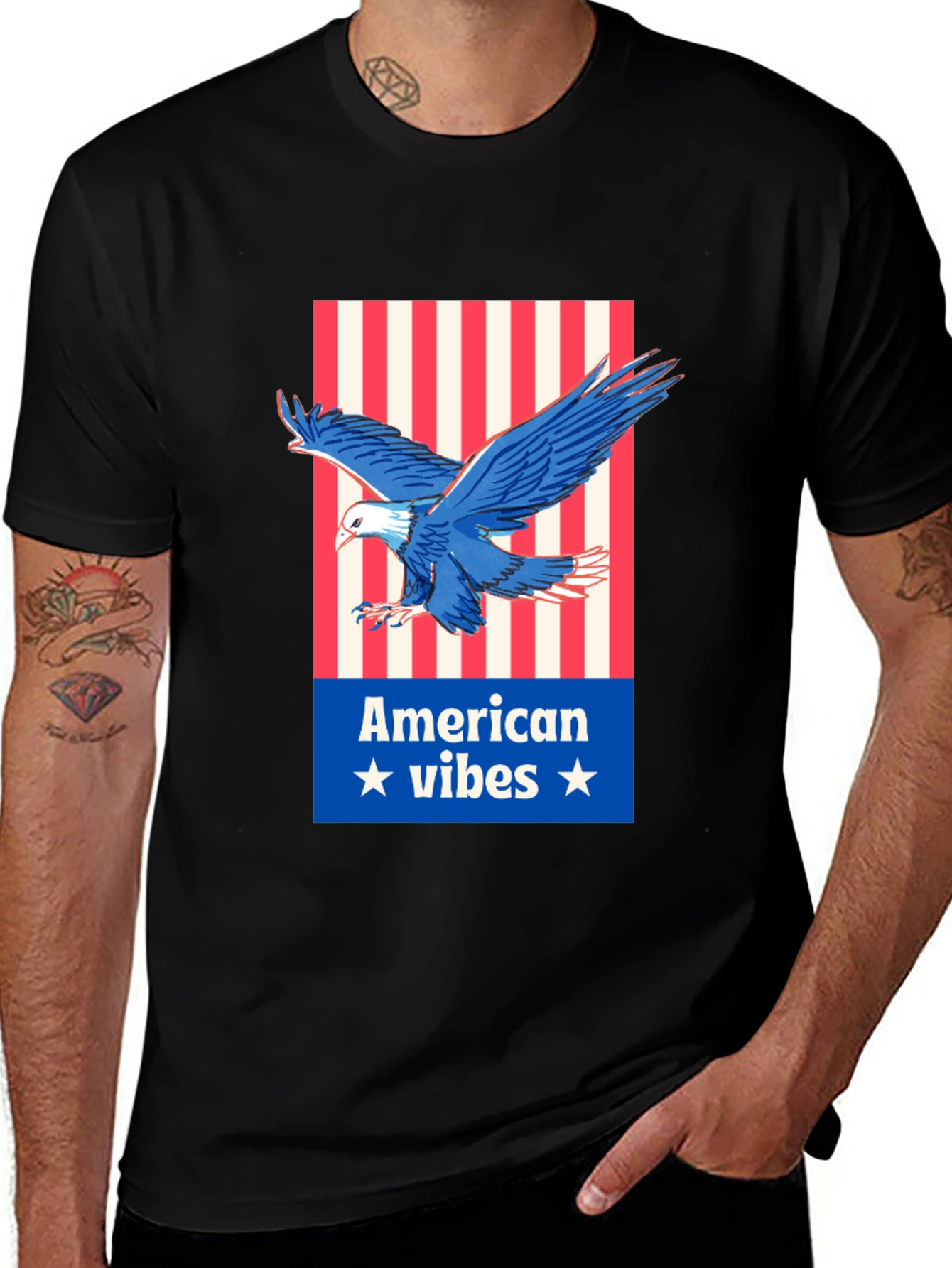 Variant 23 of American Vibes Eagle Graphic Tee - Patriotic Style