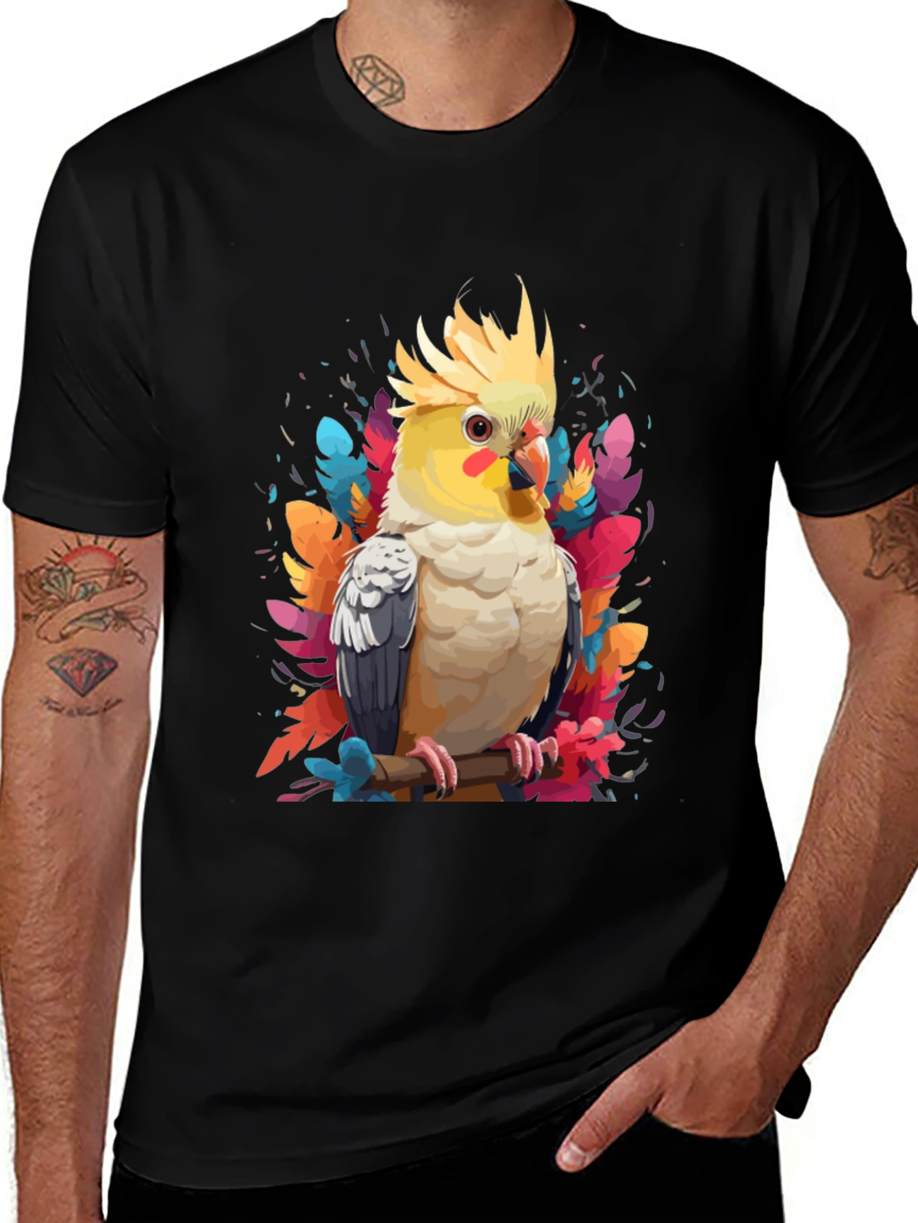 Variant 13 of Cockatiel Bird Graphic Tee - Stylish Bird Lover T-Shirt